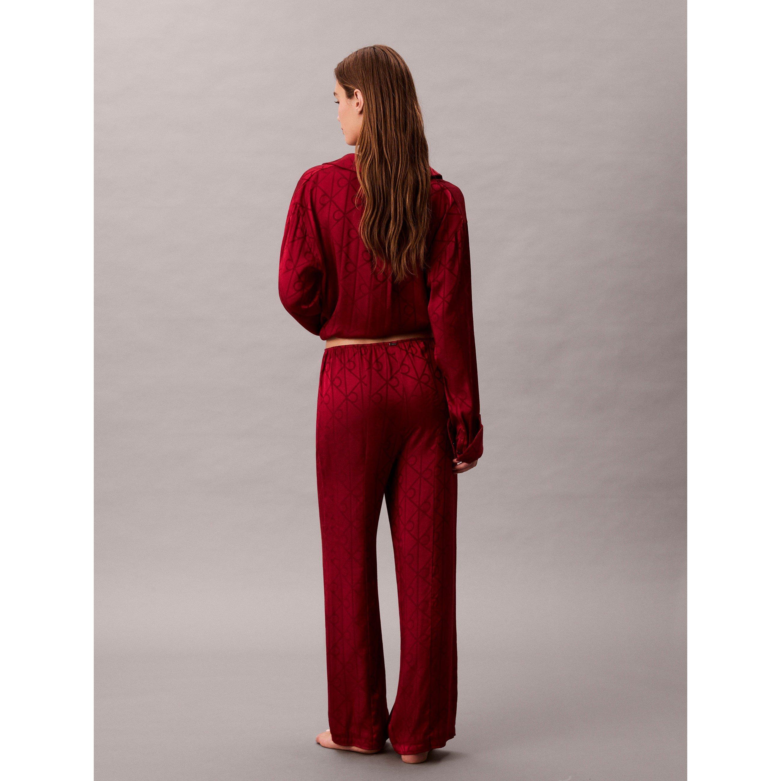 Satinrot - Calvin Klein - Women's Satin Pyjama Trousers - 6