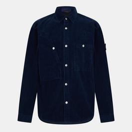 Stone Island Mens Denim Research Corduroy Shirt