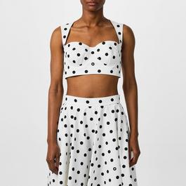 Dolce and Gabbana Polka Dot Crop Top