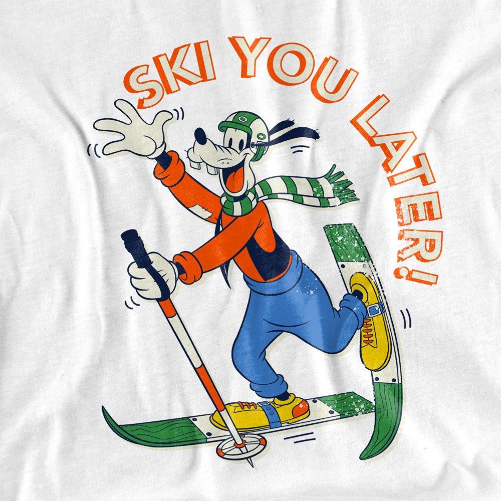 White - Disney - Mickey Mouse Friends Ski You Later Goofy Long Slee - 2