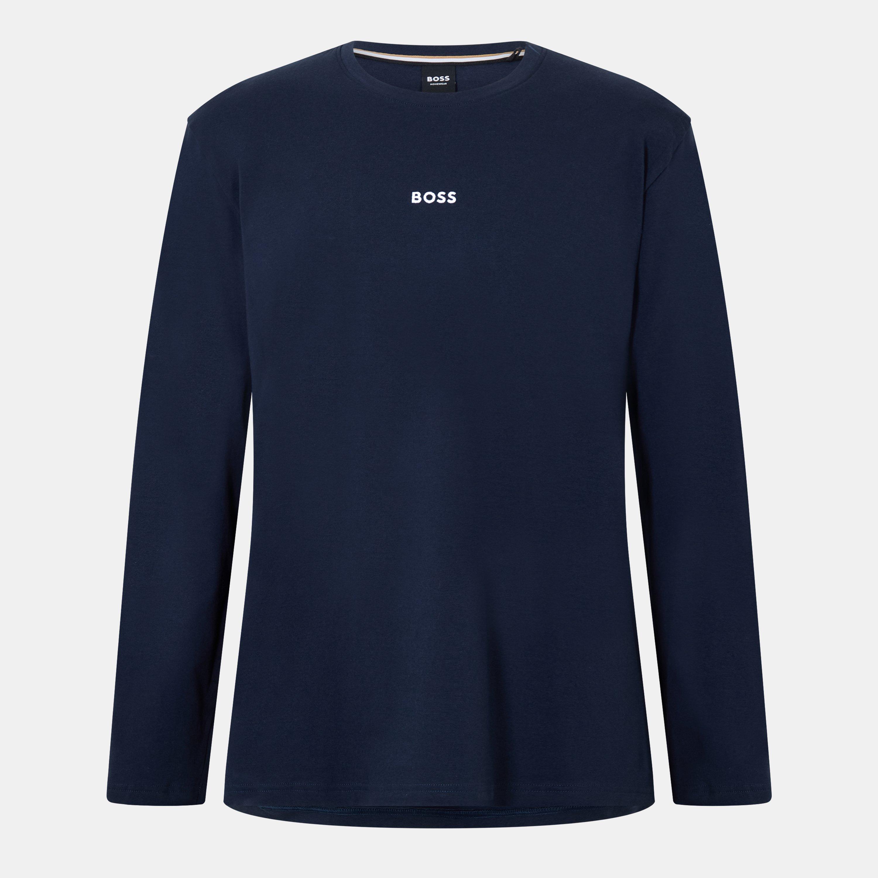 Blue Cheq 460 - Boss - Men's Holiday Set Cotton Long Sleeve Pyjama Set - 1