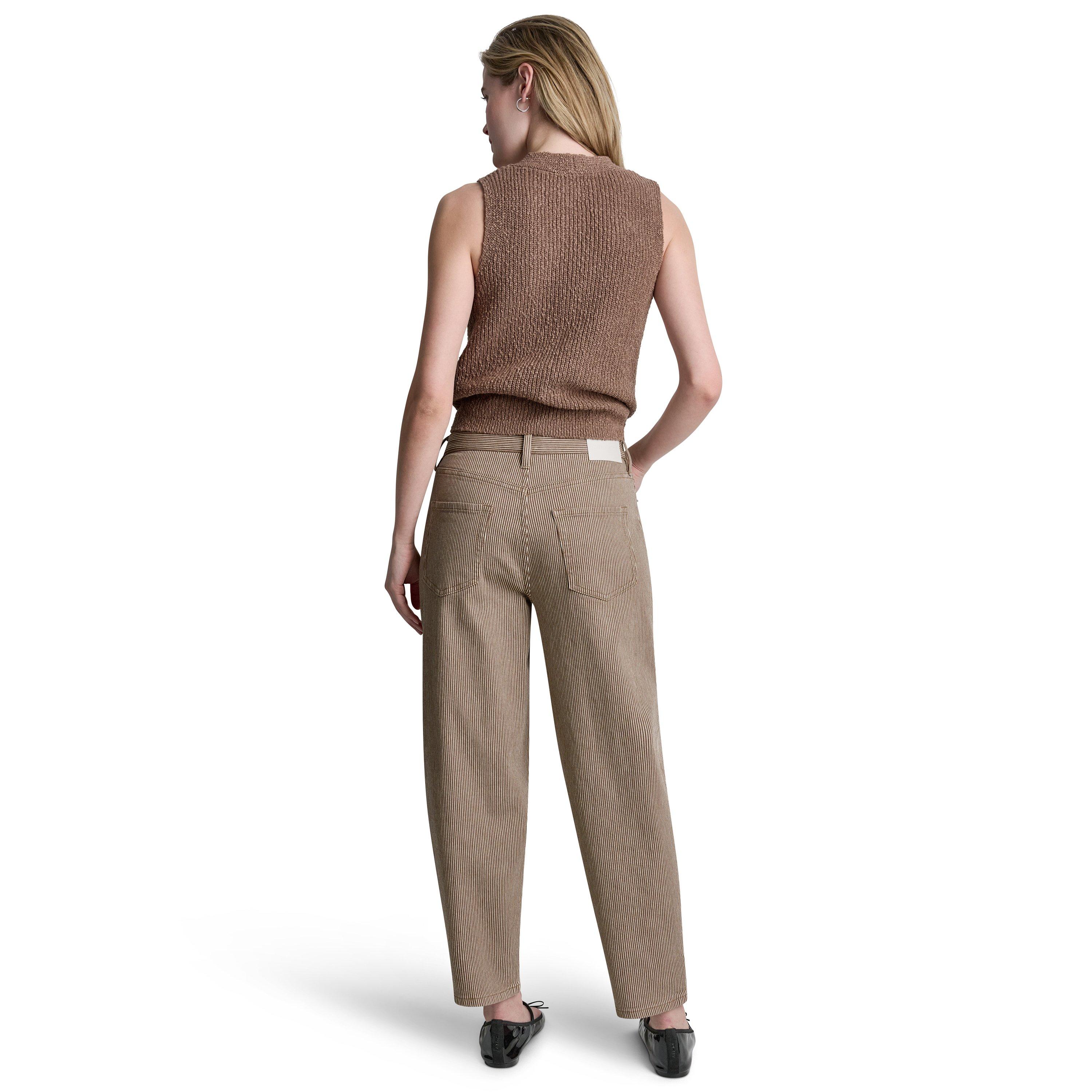 Fumée de bois - DKNY - Womens Sleeveless V-Neck Rib Slub Sweater - 5