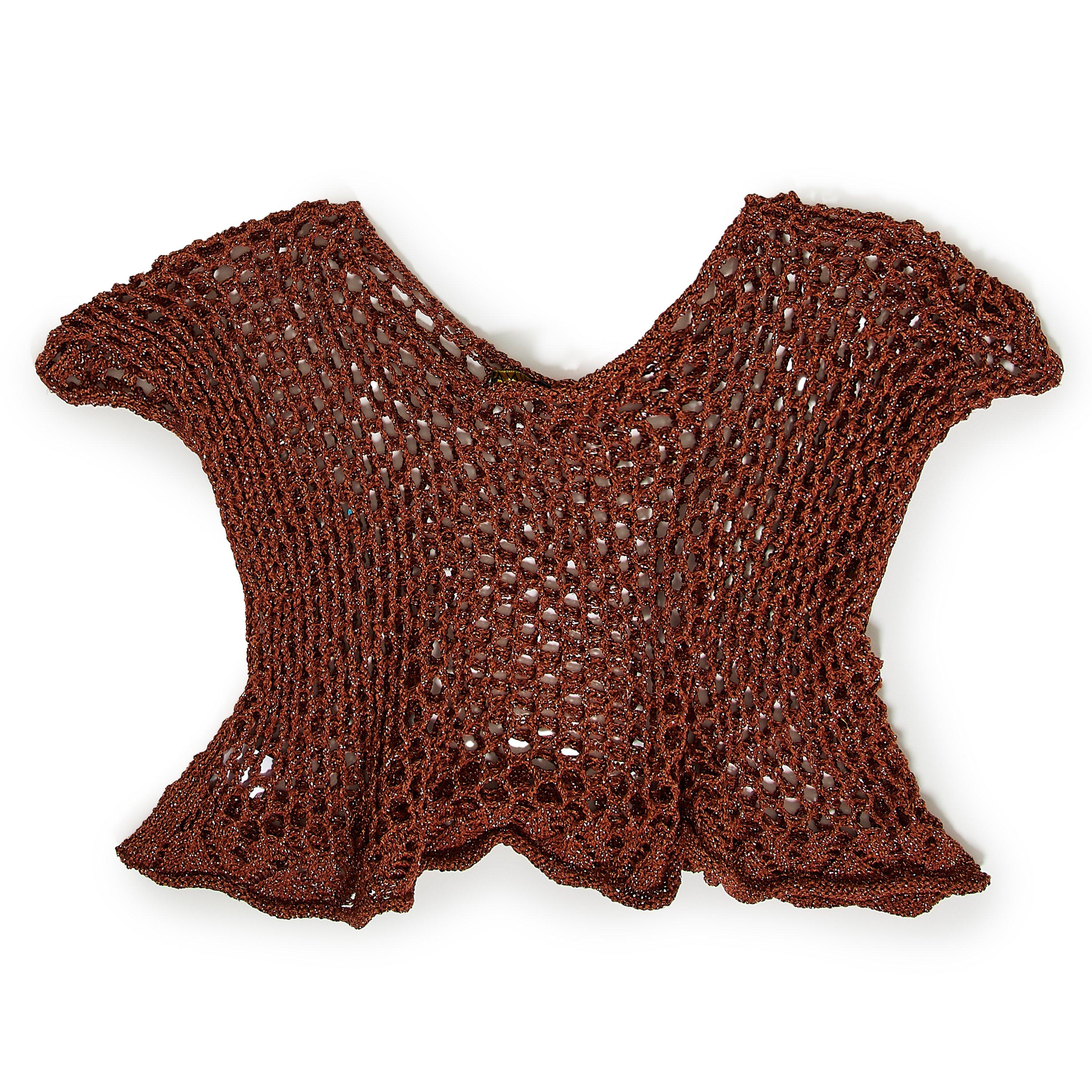 Bronze - Nima Liminal Knitting - Nima Li Crop Top Ld62 - 2
