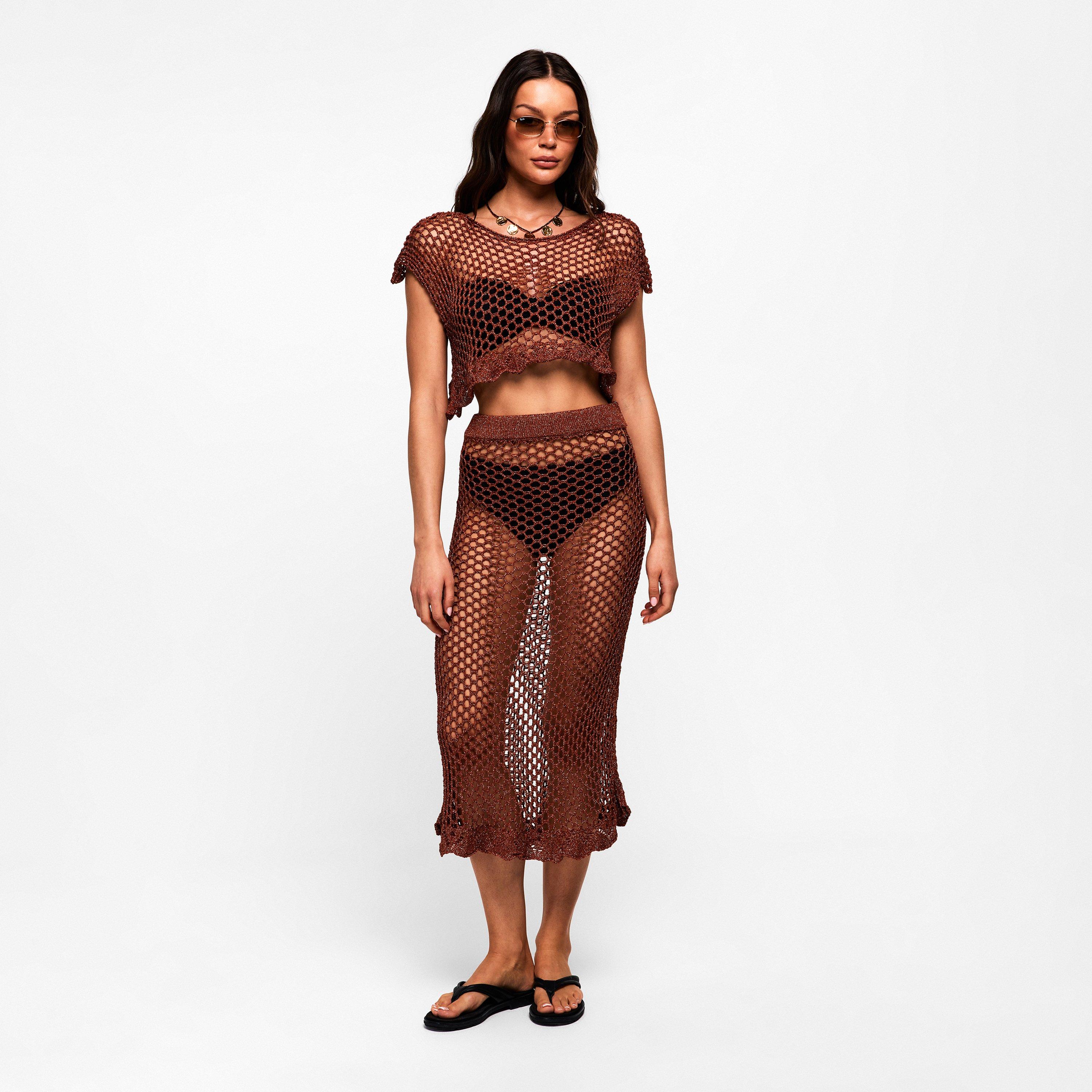 Bronze - Nima Liminal Knitting - Women's Crop Cut Out Top - 5