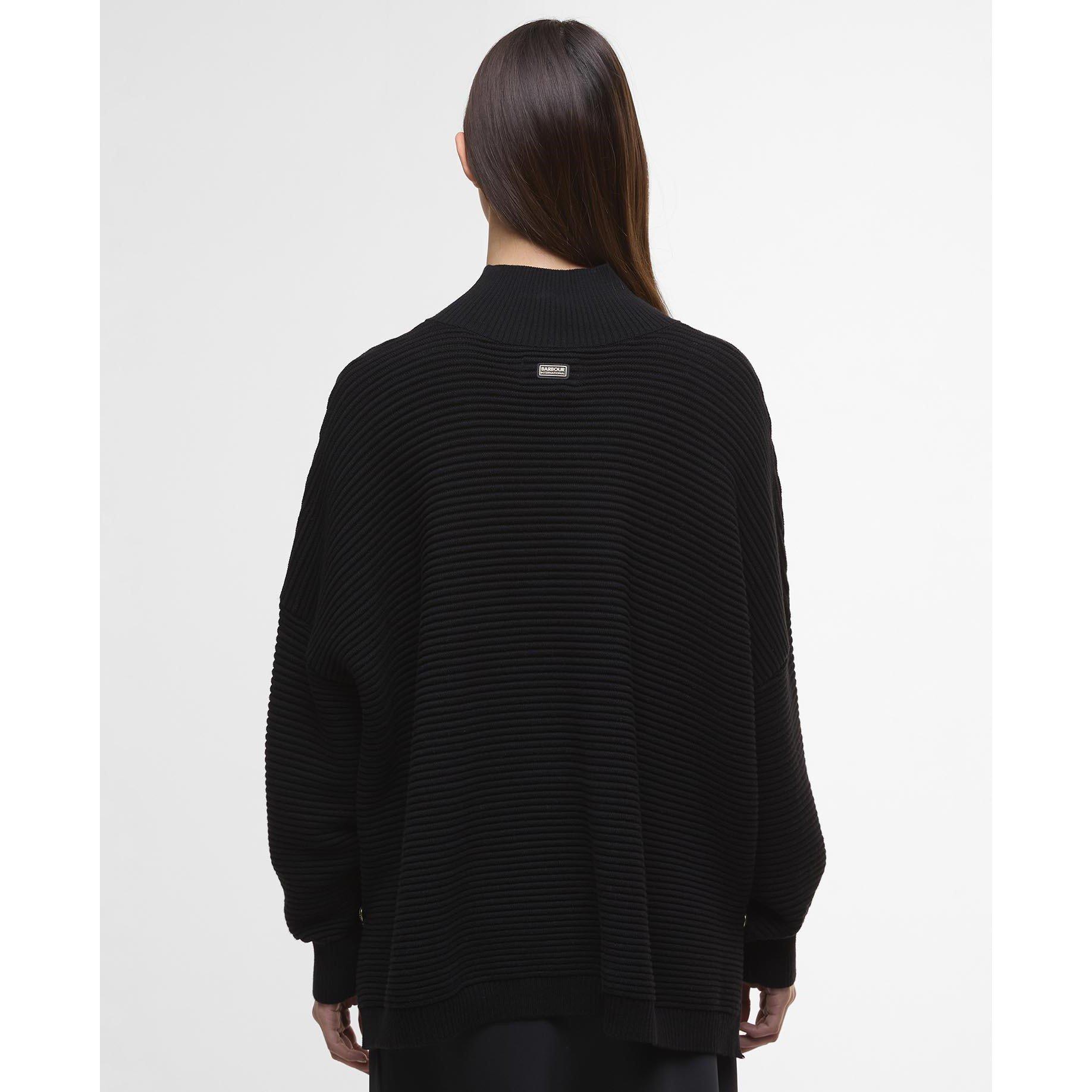 Black - Barbour International - Kaia Funnel-Neck Jumper - 3