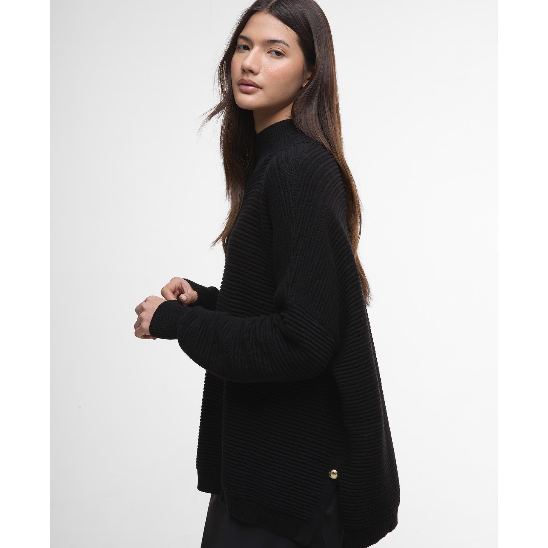 Black - Barbour International - Kaia Funnel-Neck Jumper - 4