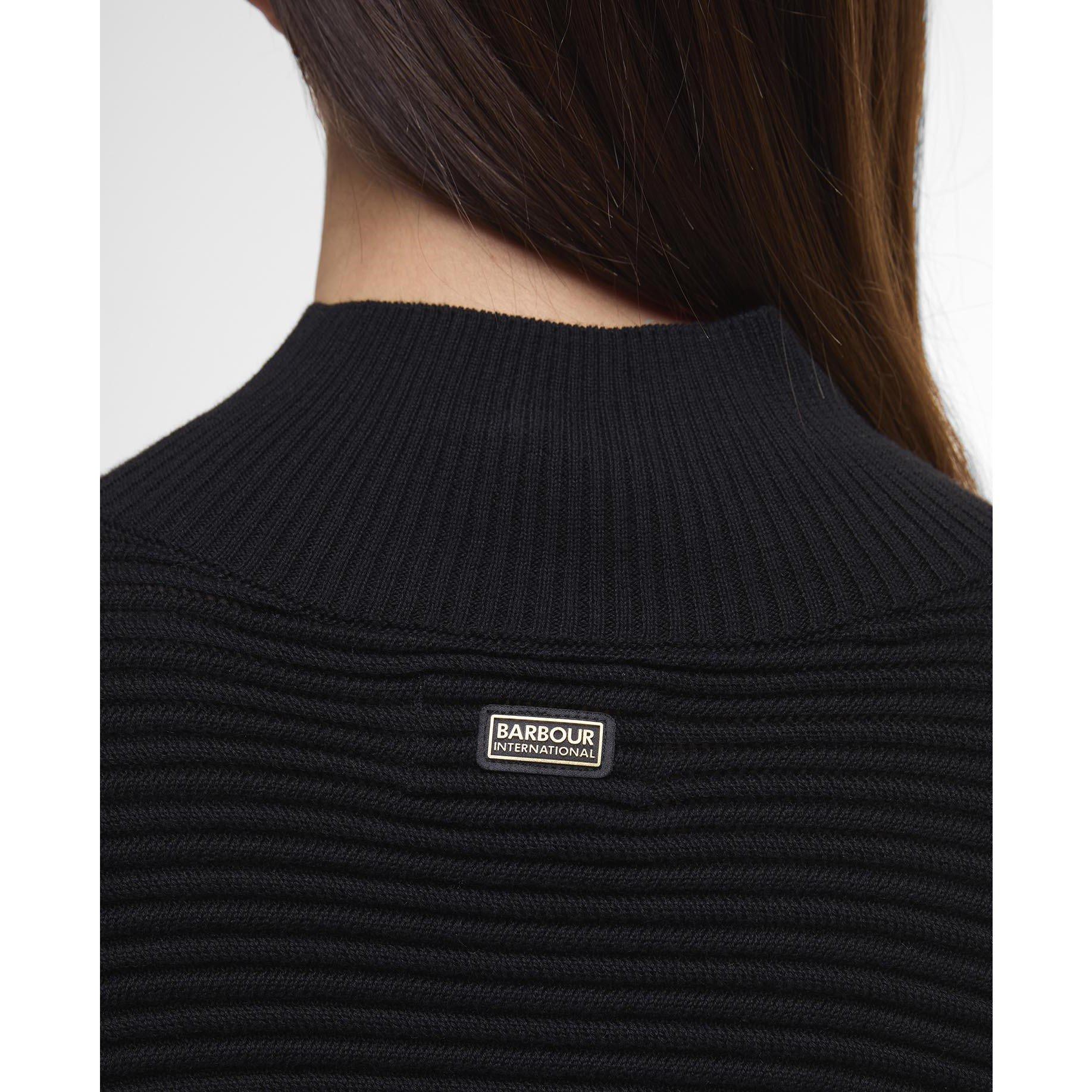 Black - Barbour International - Kaia Funnel-Neck Jumper - 5