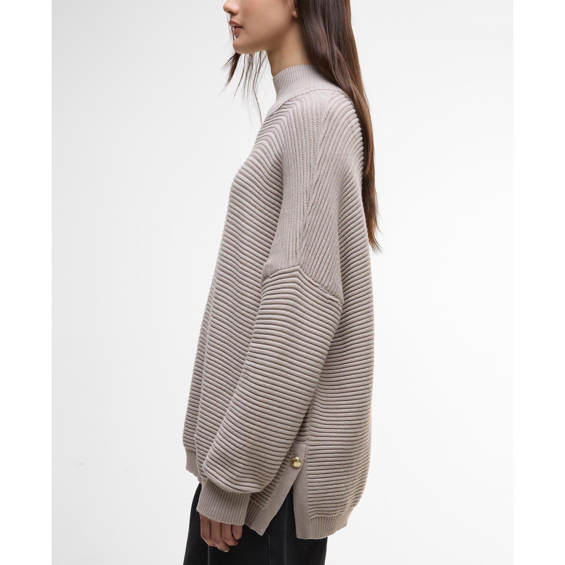 Oat - Barbour International - Kaia Funnel-Neck Jumper - 5