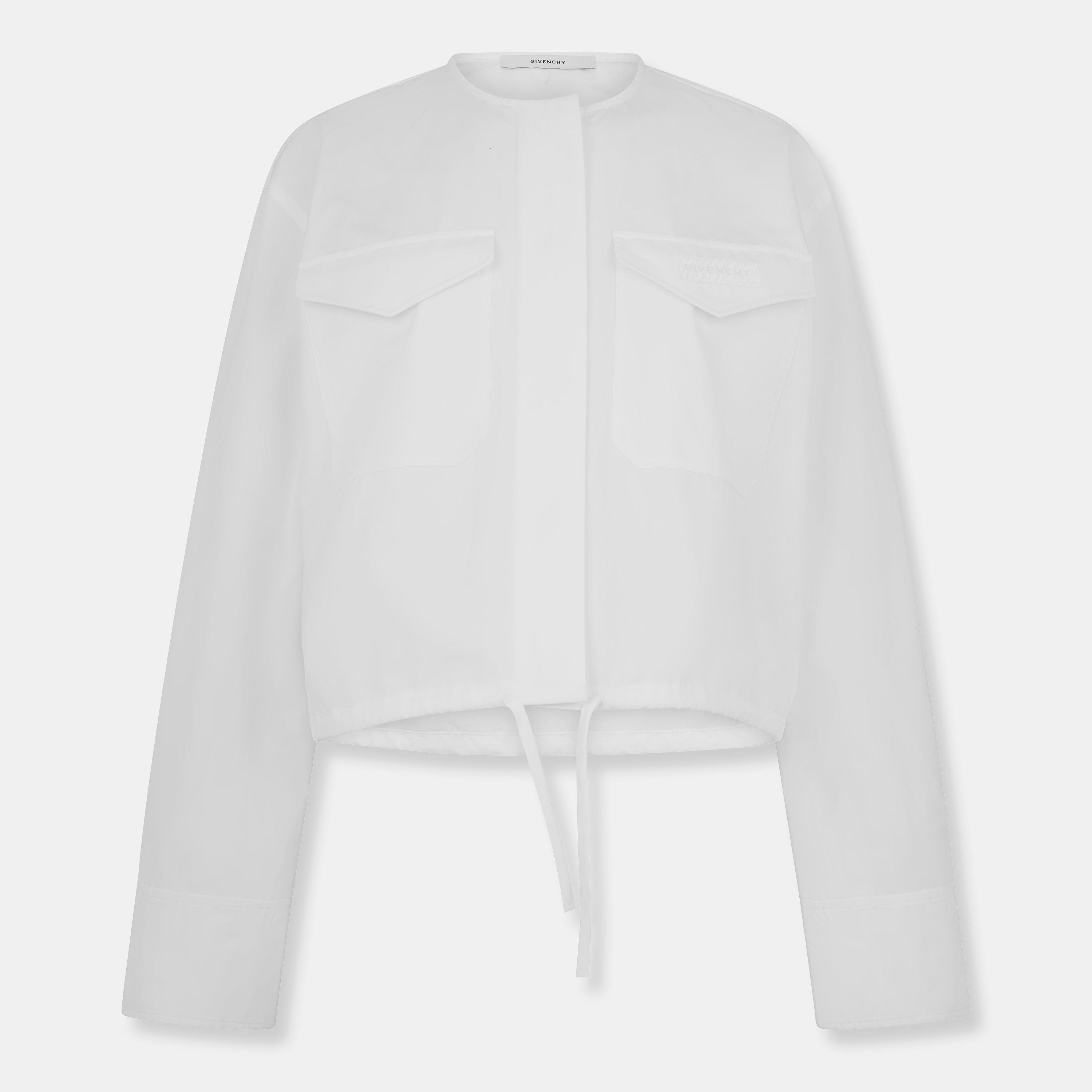 GIVENCHY Utility Cropped Shirt - White - Size 40 (UK 12)