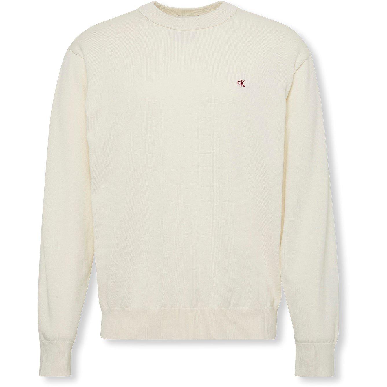 Calvin Klein Jeans Men's Monogram Crew Neck Jumper - Tofu Yas - L