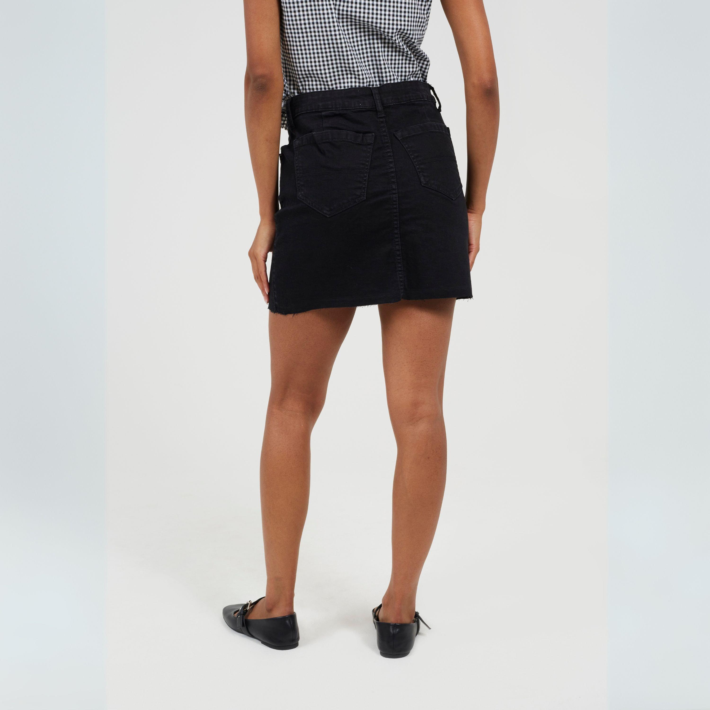 Black - Brave Soul - Womens Denim Mini Skirt - 2