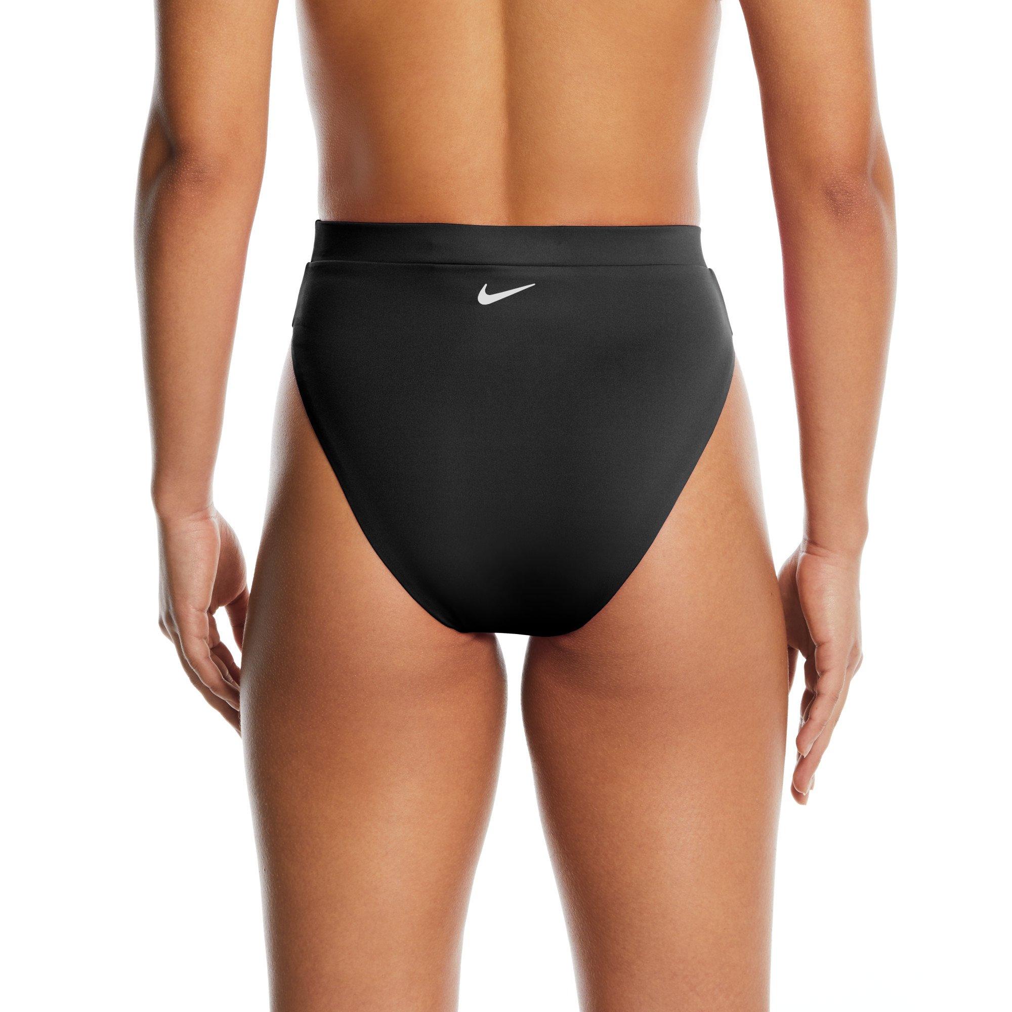 Black - Nike - High Waisted Bikini Bottom Womens - 3