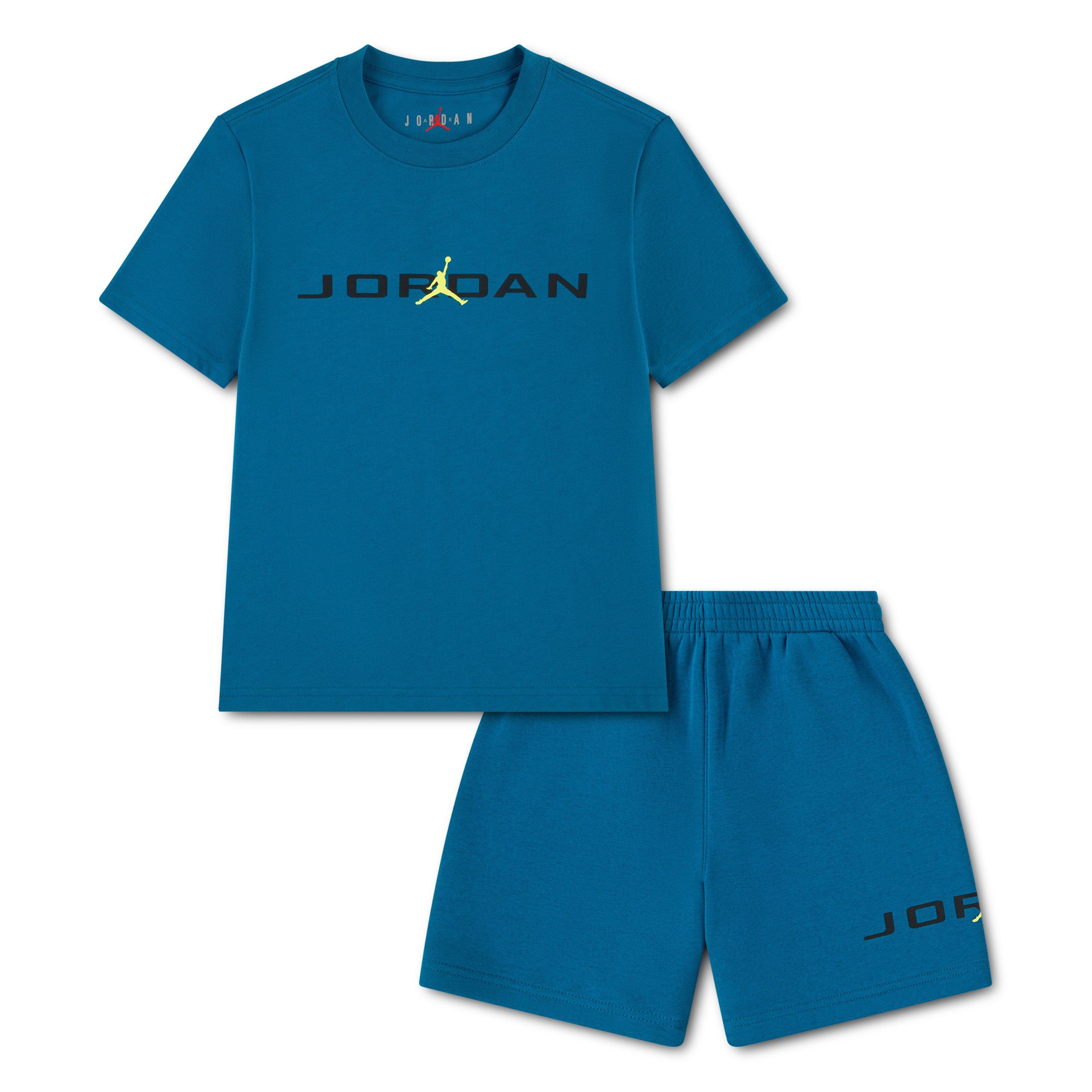 Air Jordan  Kids' Fleece Jogger Shorts - Green Abyss - 3-4 Yrs