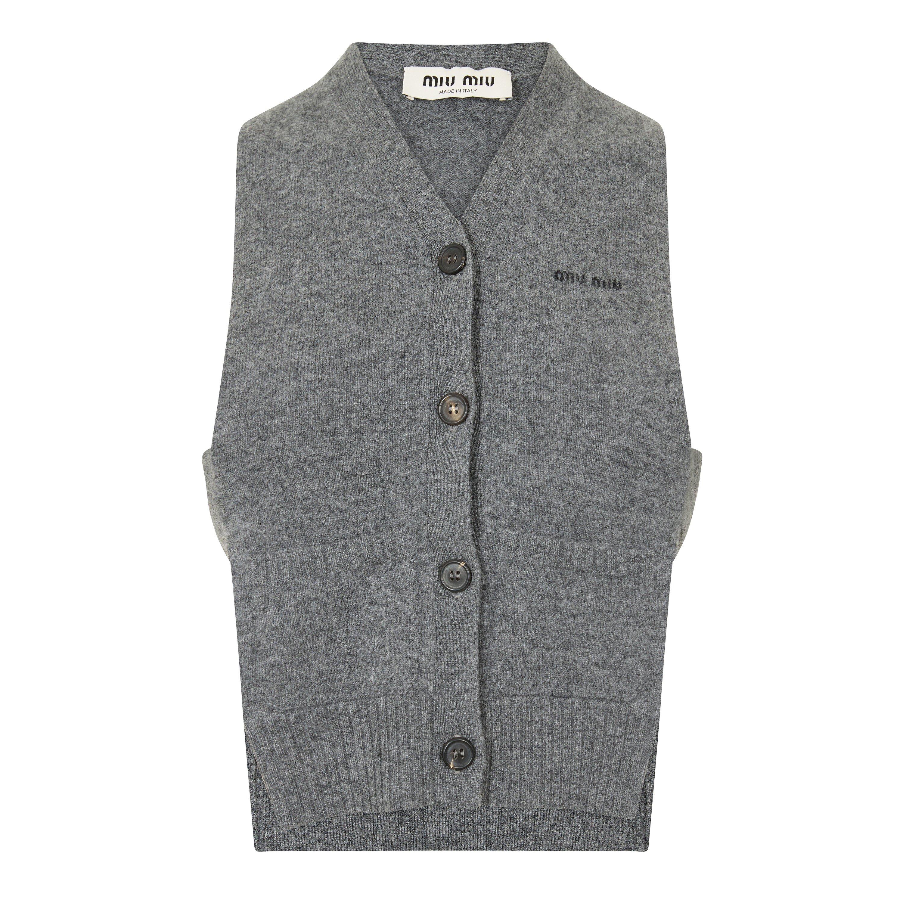 Miu Miu Women's Knitted Sweater Vest - Ardesia - Size 38 (UK 6)