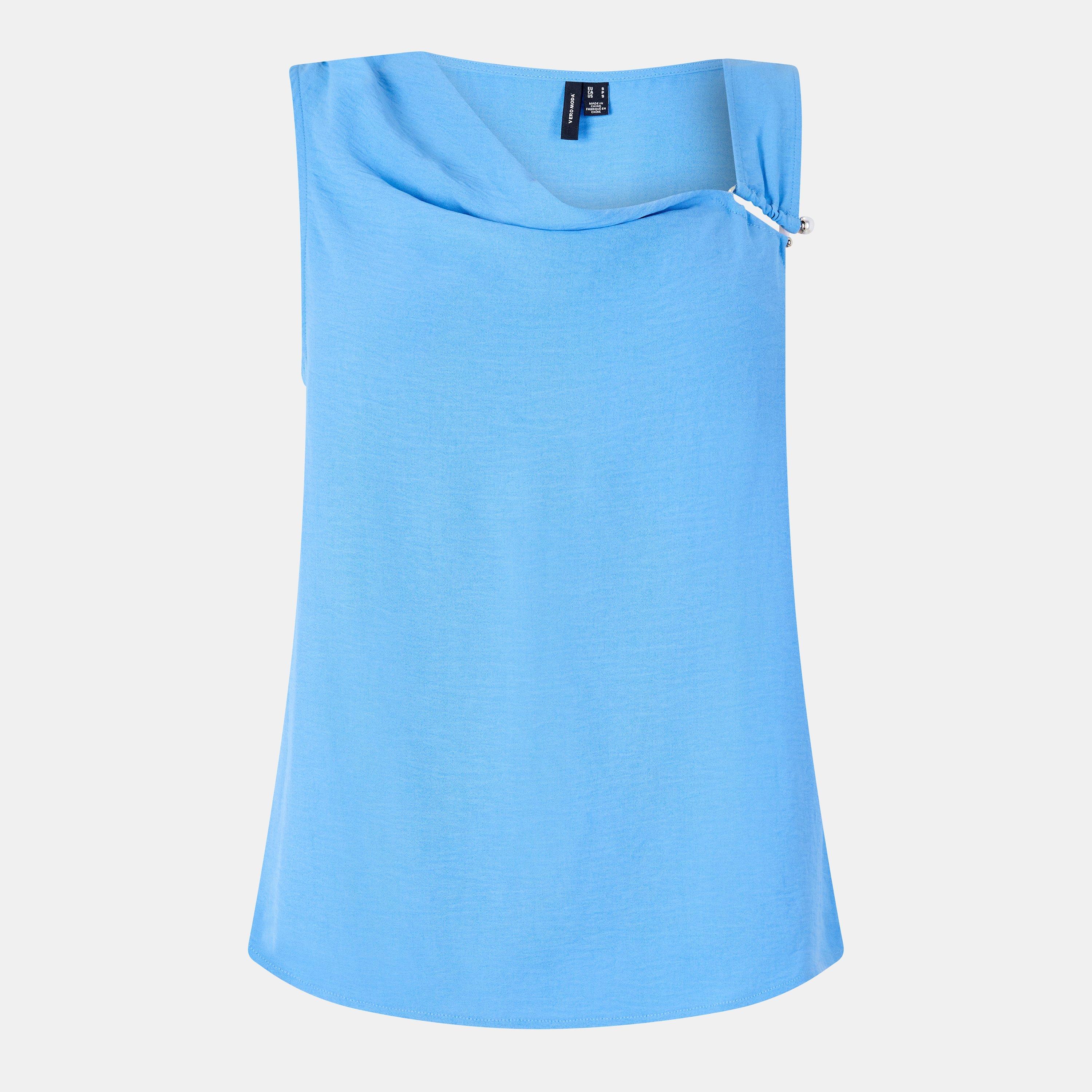 Azure Blue - Vero Moda - Women's Alva Detail Woven Cami Vest - 1