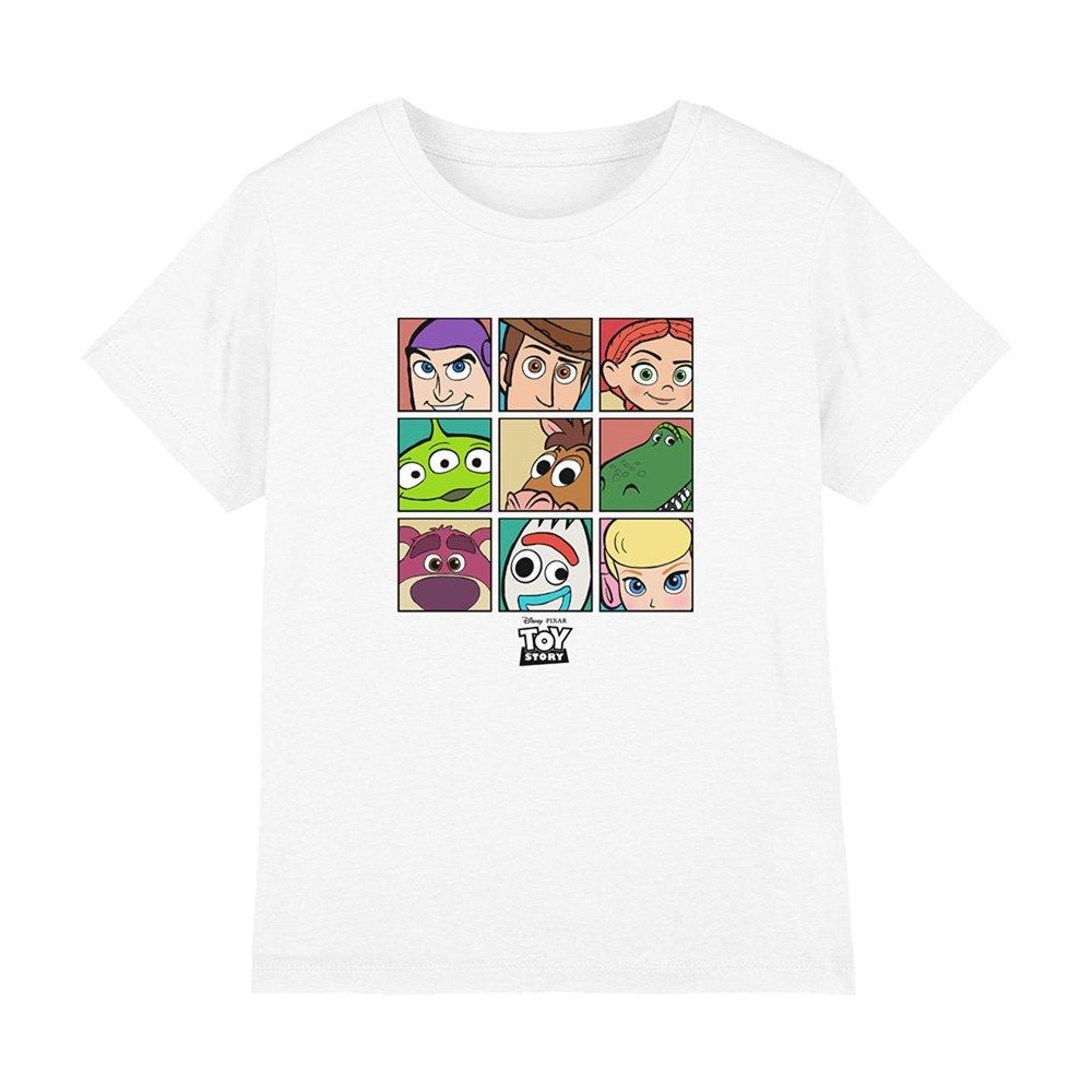 White - Disney - Toy Story Character Grid Kids T-Shirt White - 1