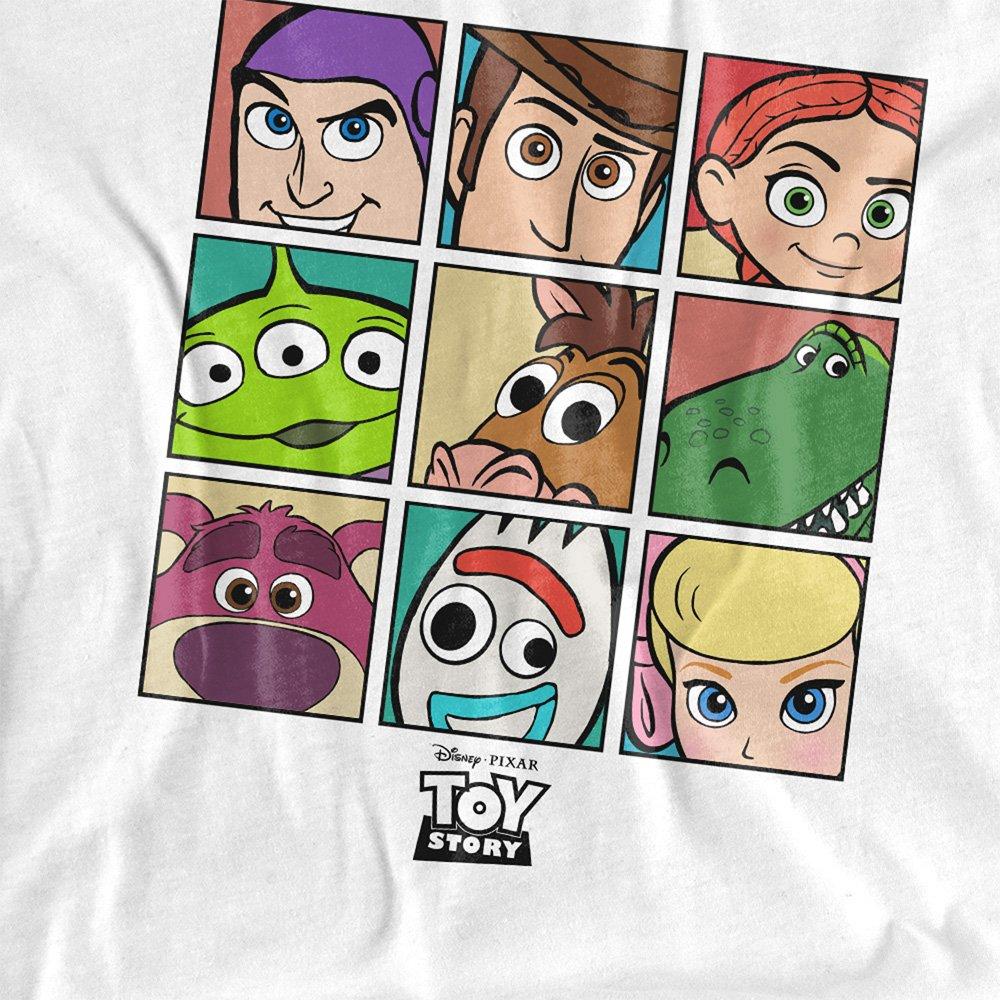 White - Disney - Toy Story Character Grid Kids T-Shirt White - 2