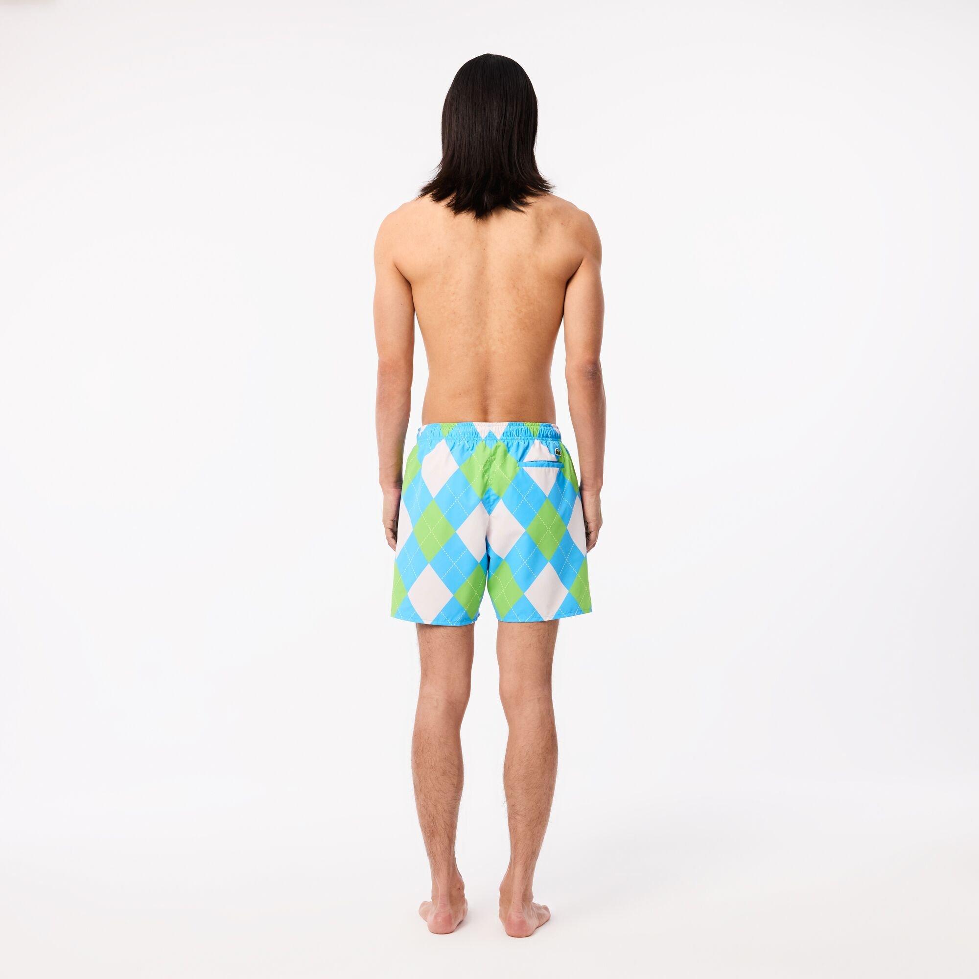 Blauw/Multi - Lacoste - Swimming Trunk - 3