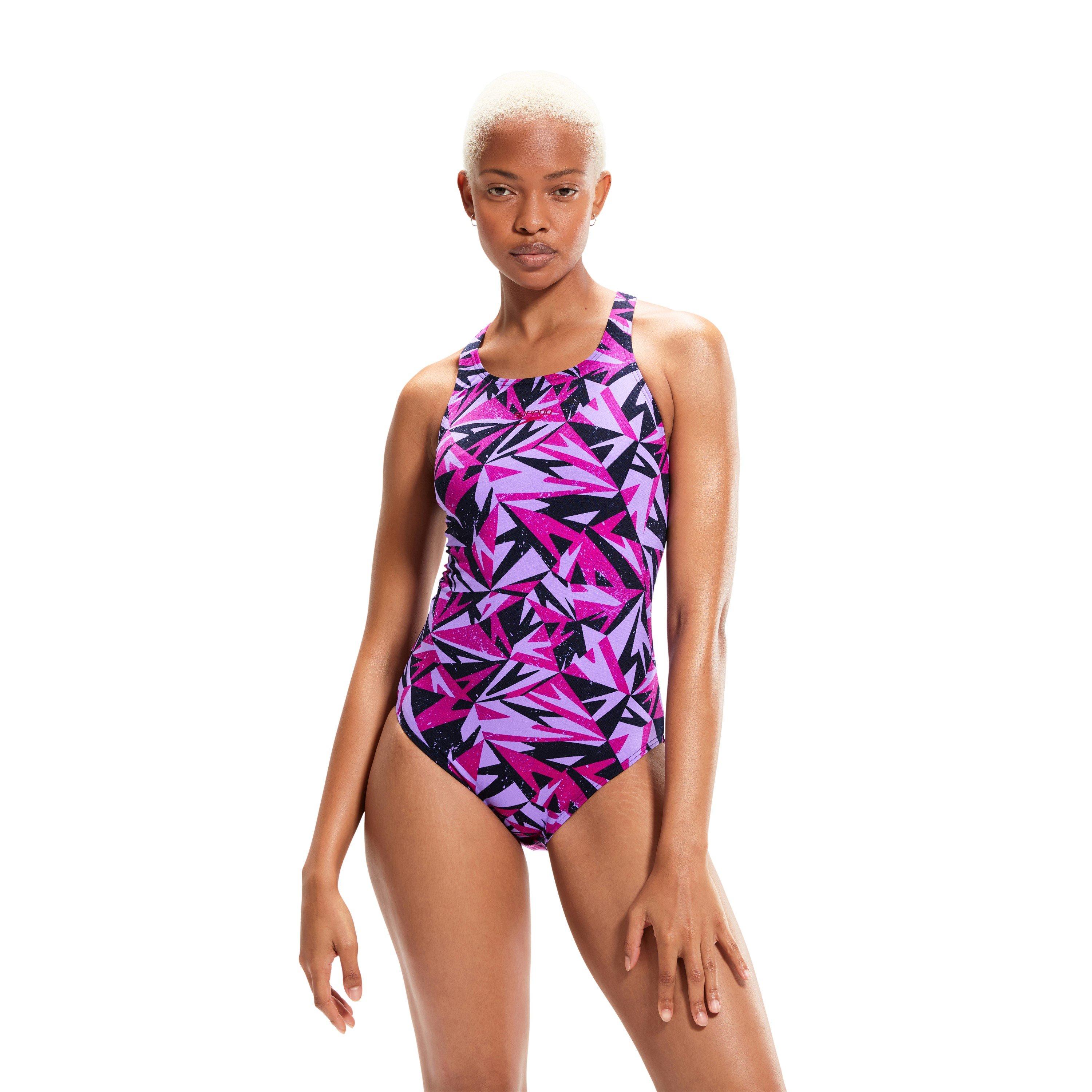 Speedo Women's Hyperboom Allover Medalist - Navy/Berry - 28 (2XS)