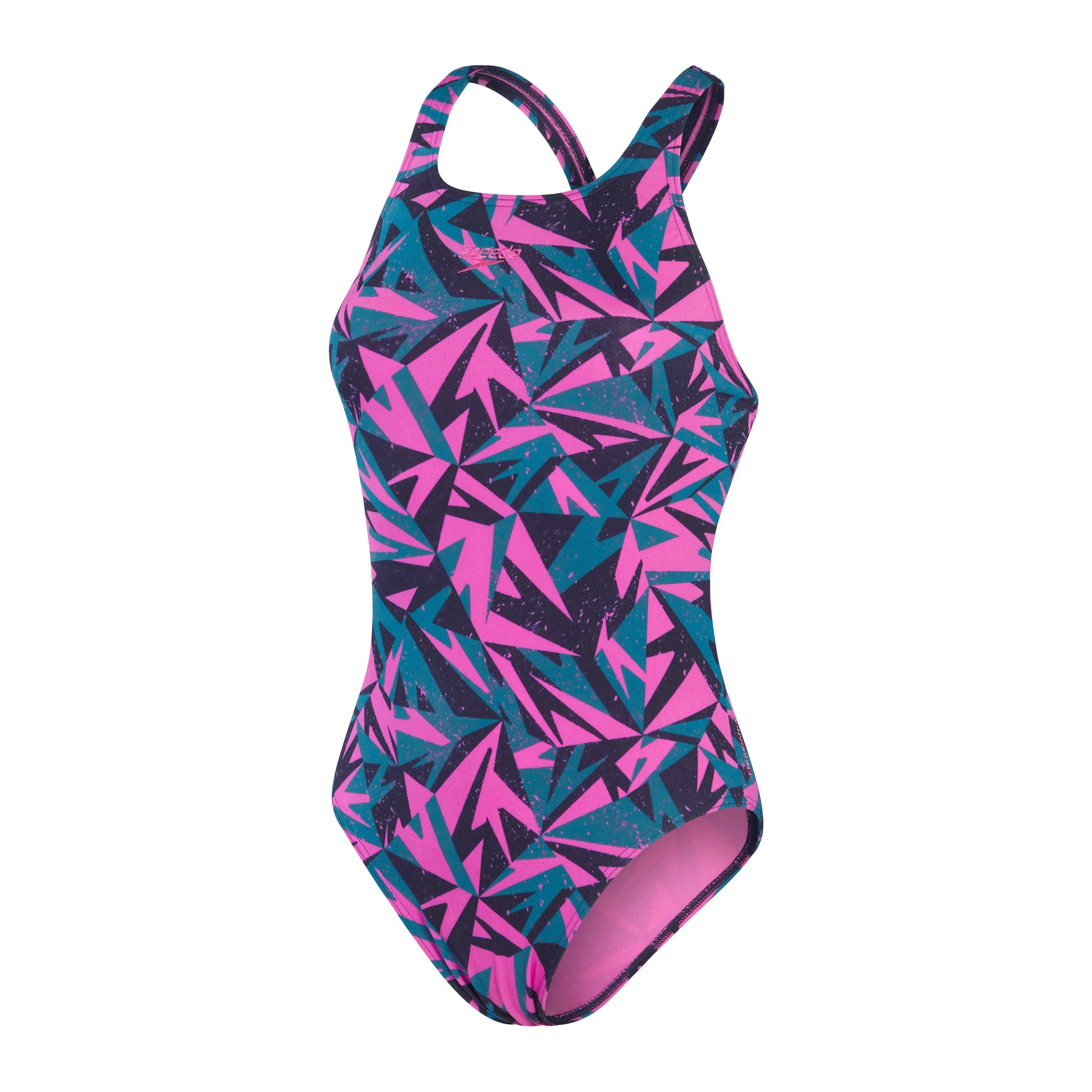 Speedo Women's Hyperboom Allover Medalist - Navy/Orchid - 28 (2XS)