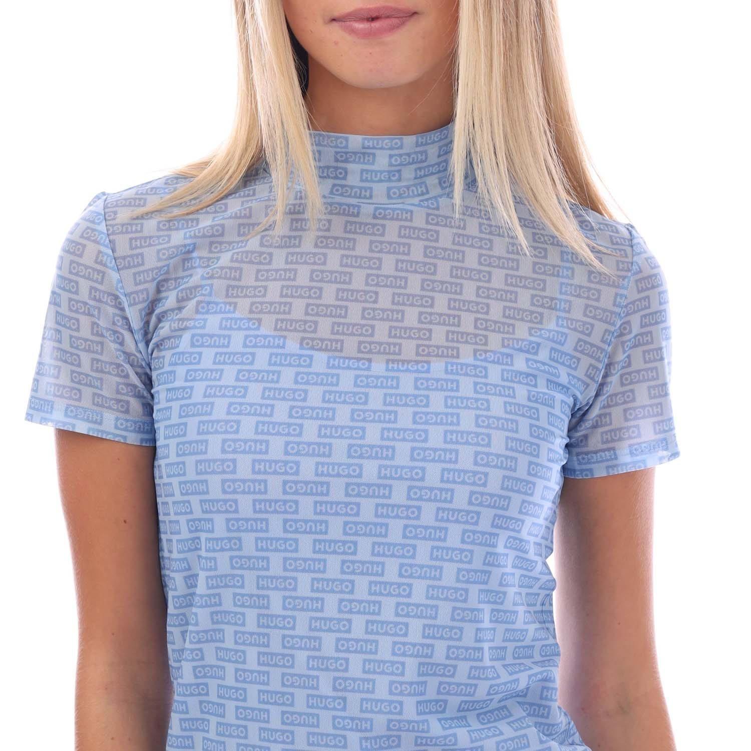 Multi Colour - Hugo - Stretch-Mesh Short Sleeved Dress - 2