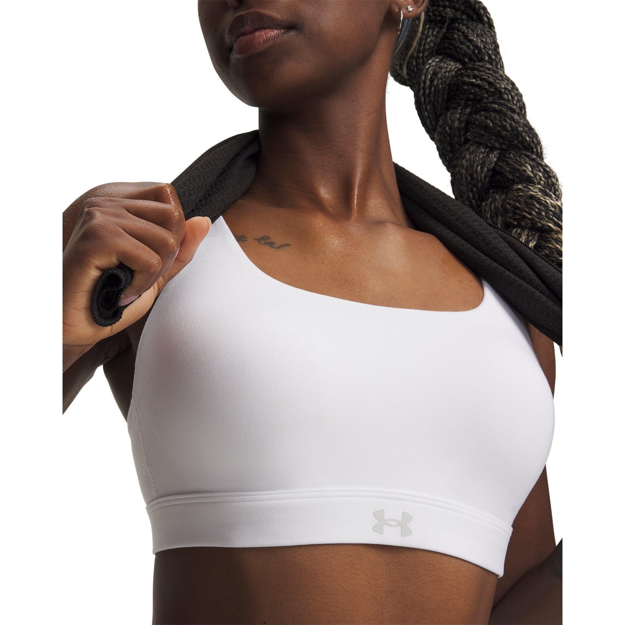 Hvid/Halo Grå - Under Armour - Womens Effortless High Impact Sports Bra - 3