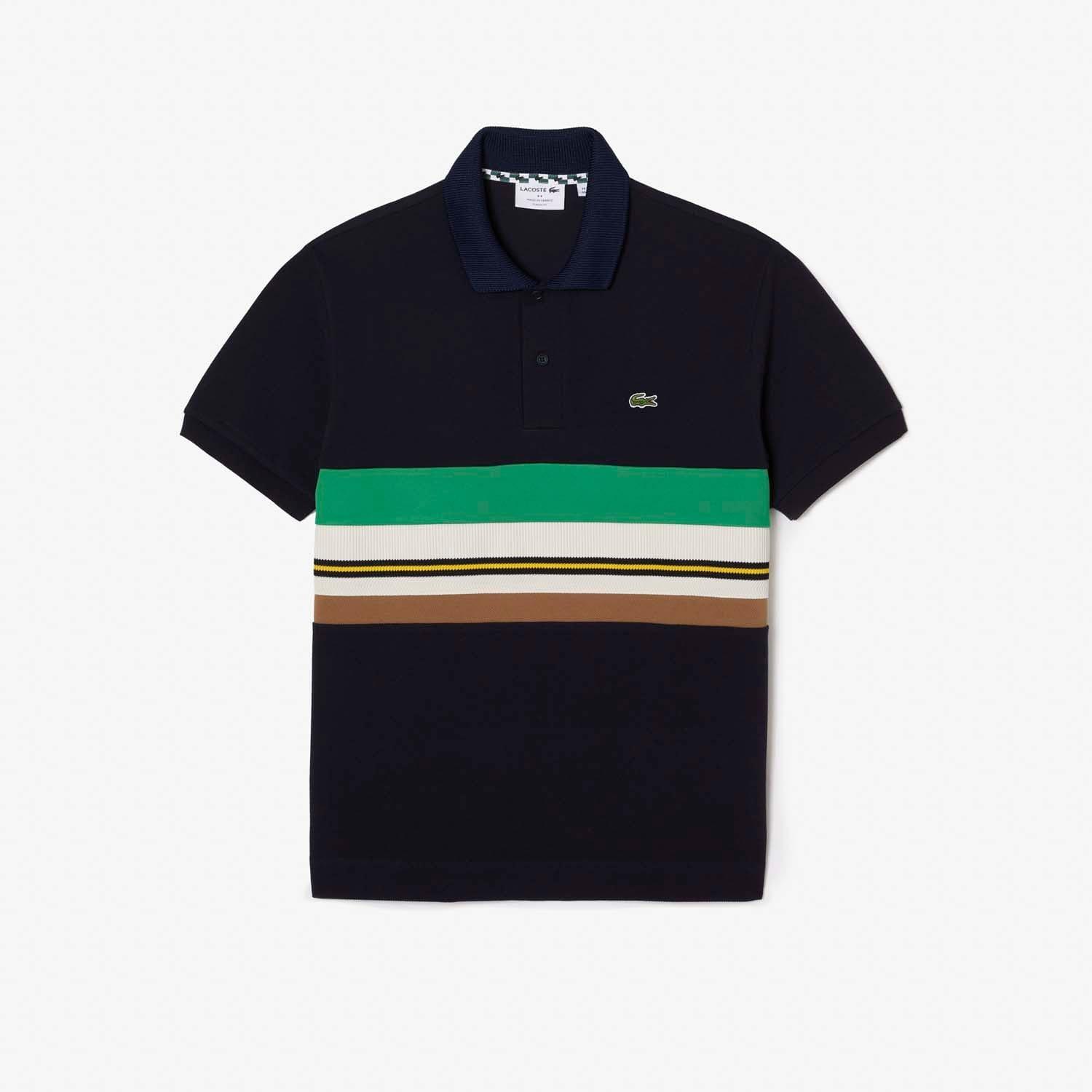 Blue - Lacoste - French Made Contrast Stripe Polo Shirt - 3