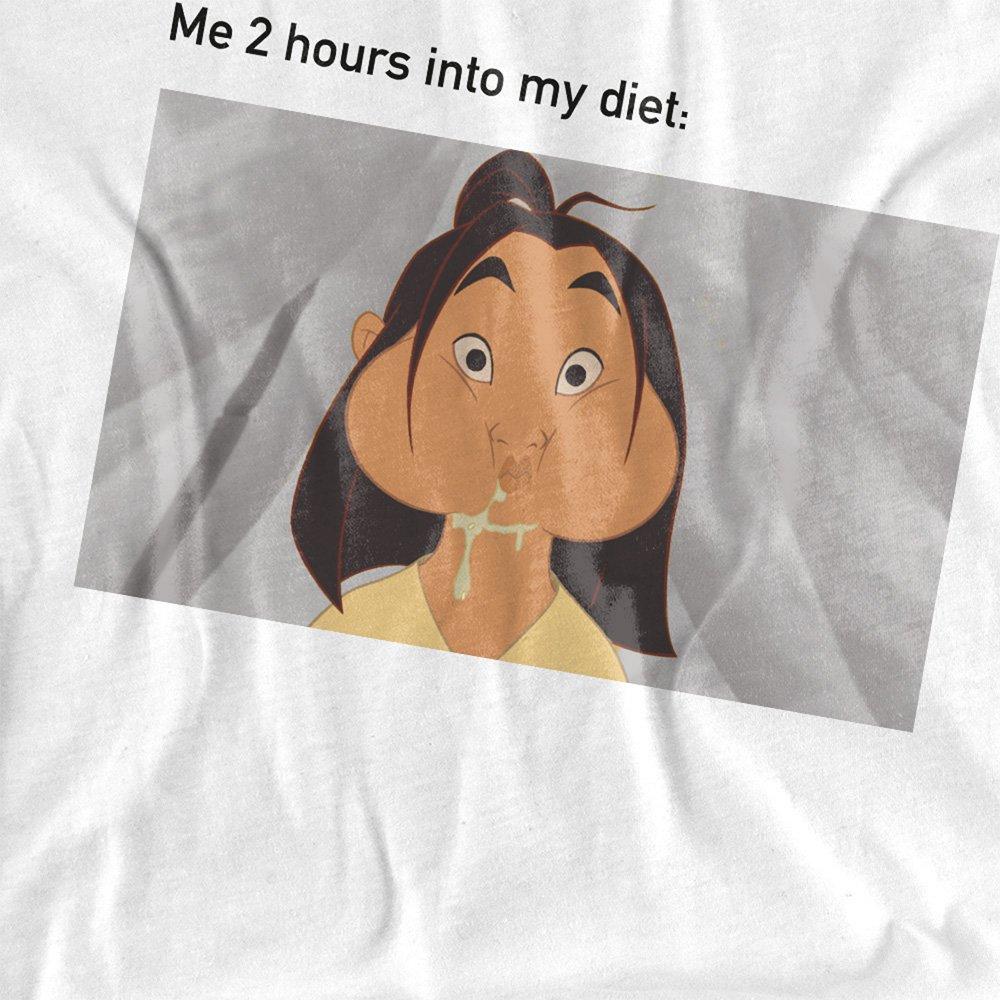 White - Disney - Mulan Diet Fail Meme Long Sleeve T-Shirt White - 2