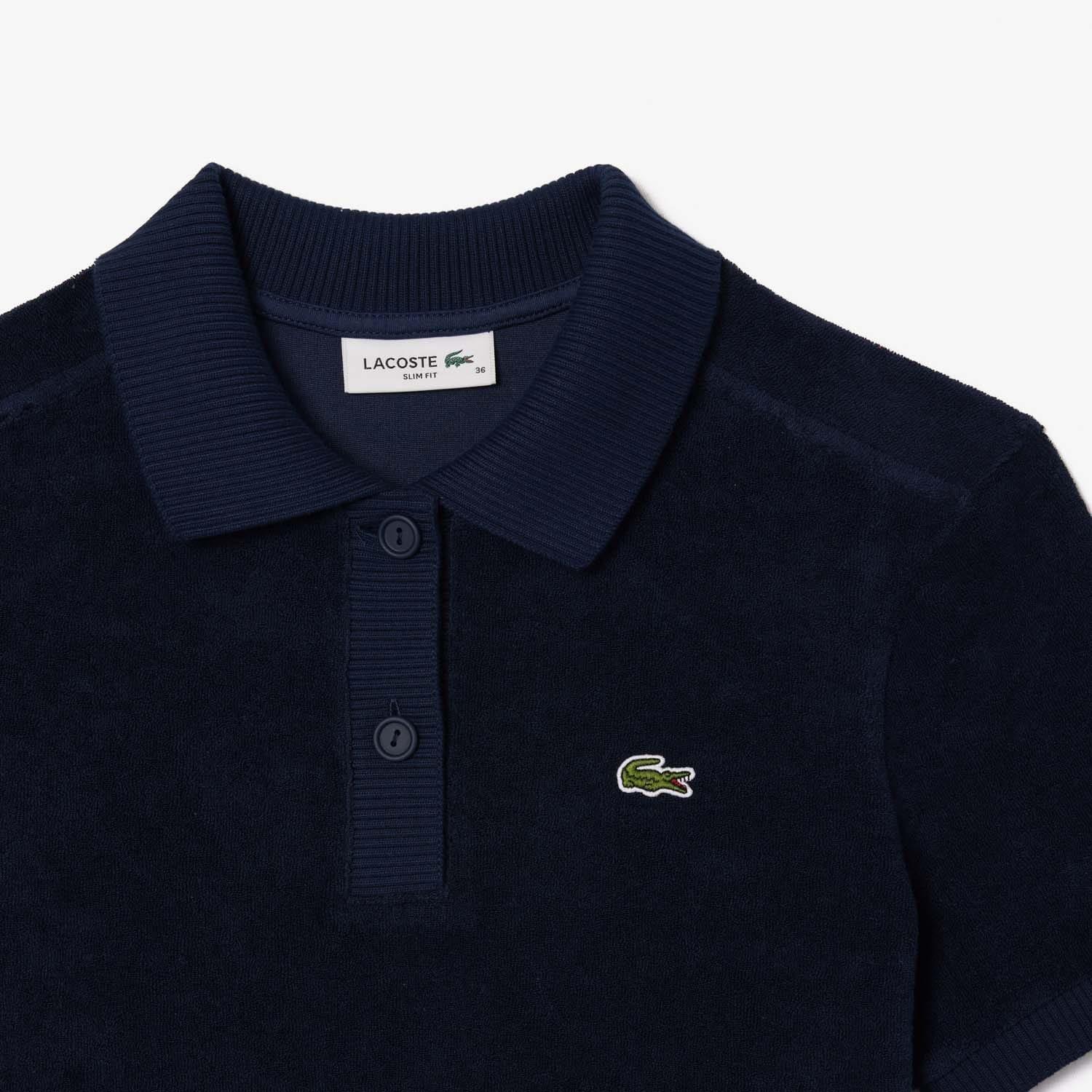 Blue - Lacoste - Slim-Fit Terry Polo Shirt - 2