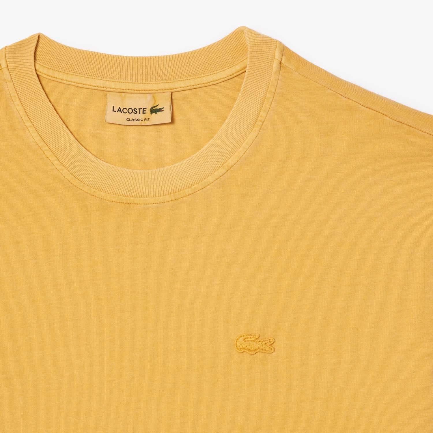 Orange - Lacoste - Natural Dyed Cotton T-Shirt - 2
