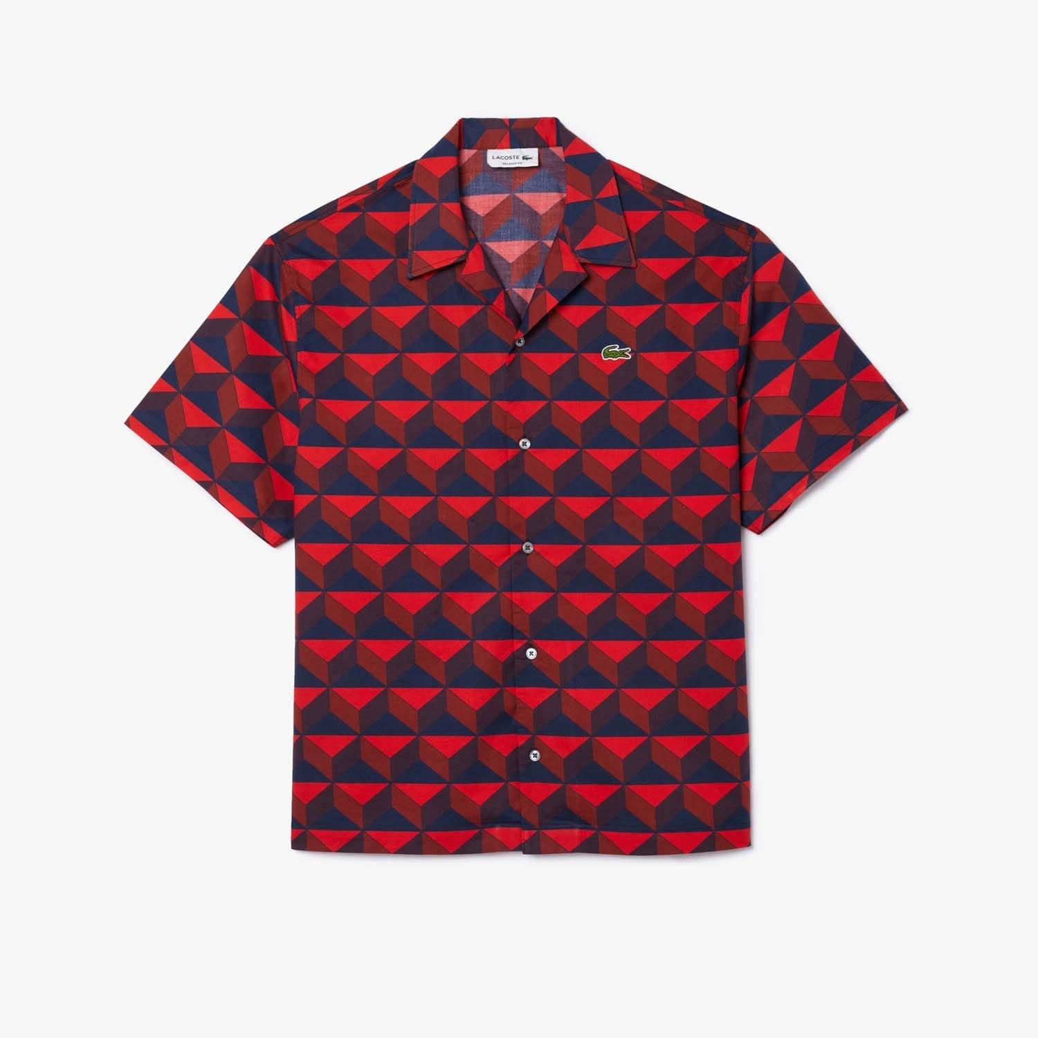 Multi Colour - Lacoste - Relaxed-Fit Print Shirt - 1