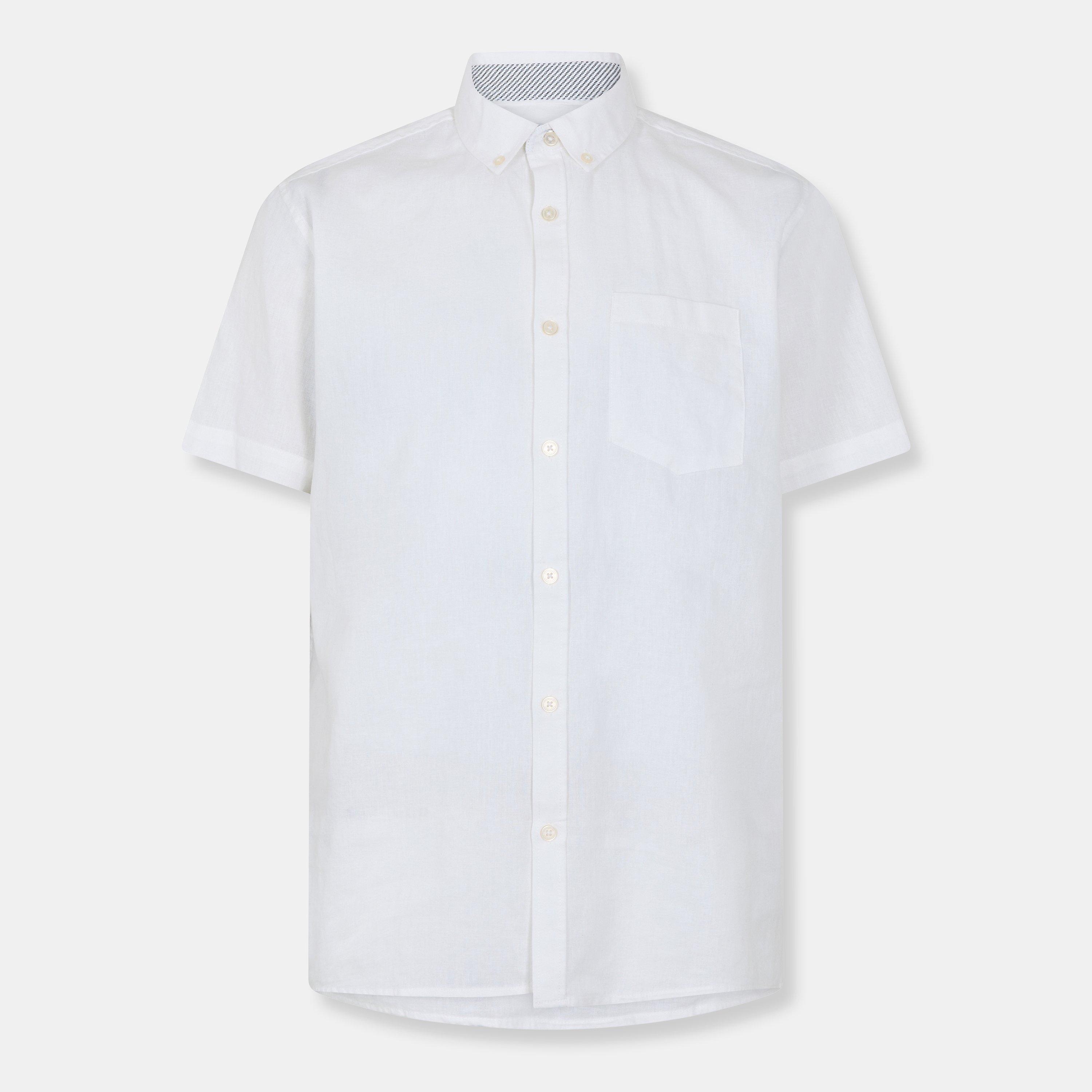 Threadbare Men's Dragon Short-Sleeve Bowling Shirt - White - Medium