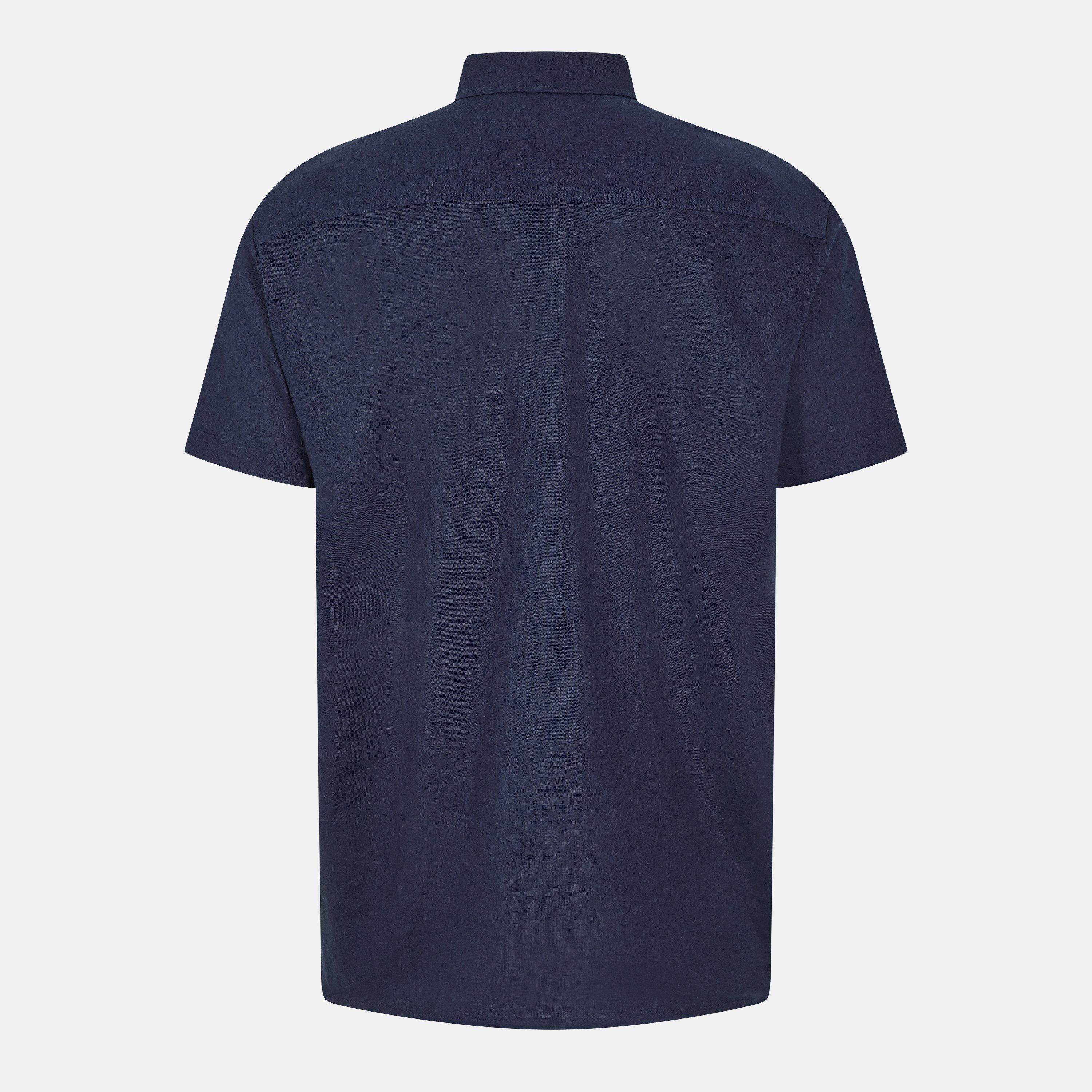 Navy - Threadbare - Dragon Short-Sleeve Bowling Shirt - 2