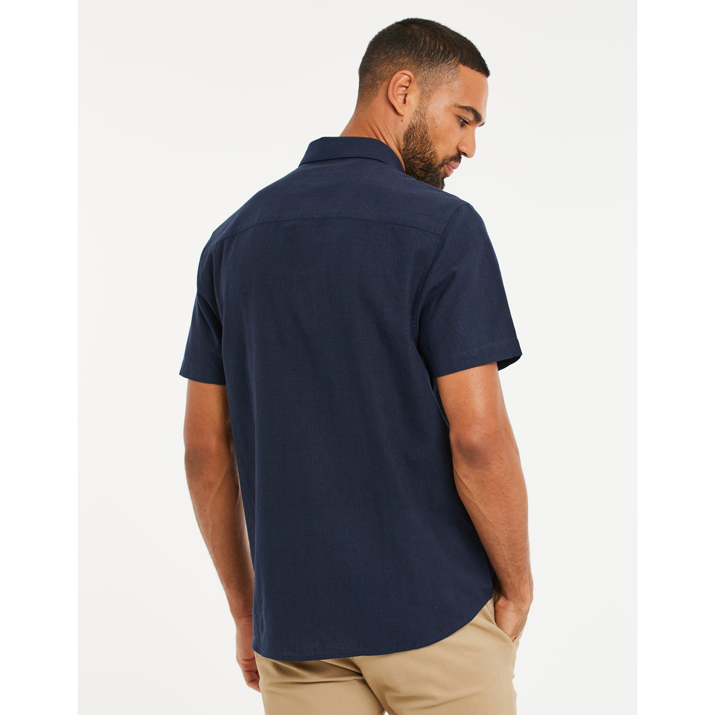 Navy - Threadbare - Dragon Short-Sleeve Bowling Shirt - 3