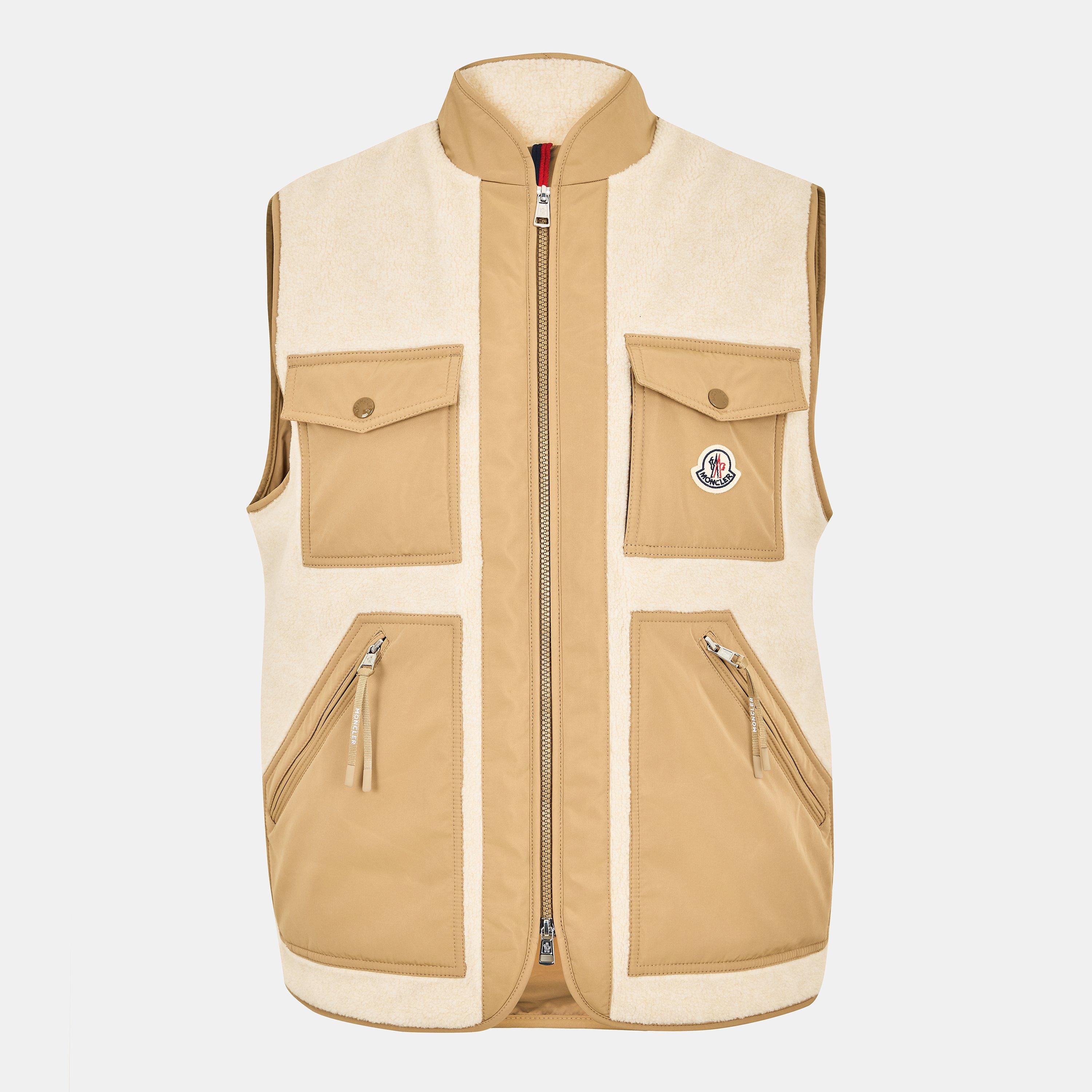 Beige 200 - Moncler - Men's Ted Fleece Gilet - 1