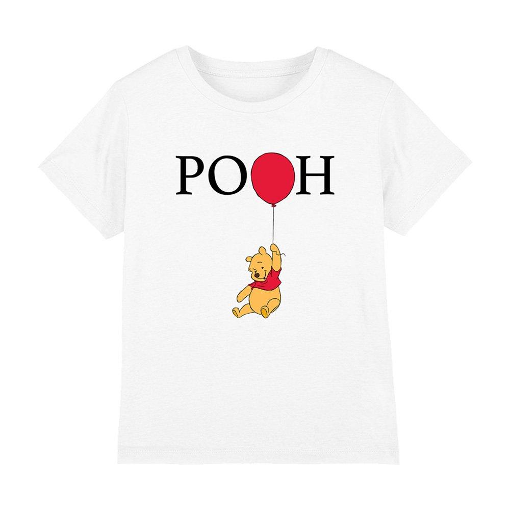 White - Disney - Winnie The Pooh Flying Balloon Kids T-Shirt White - 1