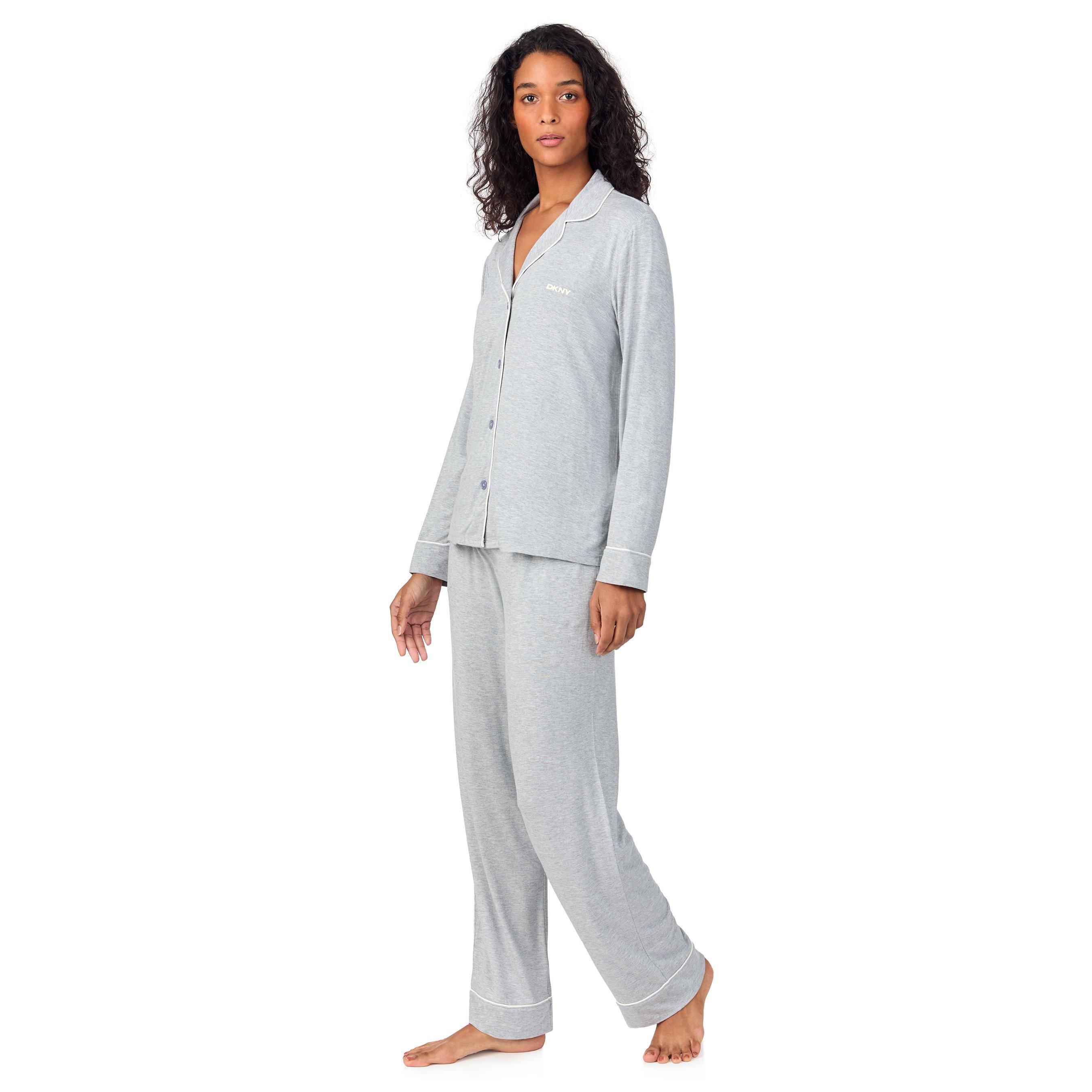 Grey - DKNY - Womens Long-Sleeve Pyjama Sets - 3