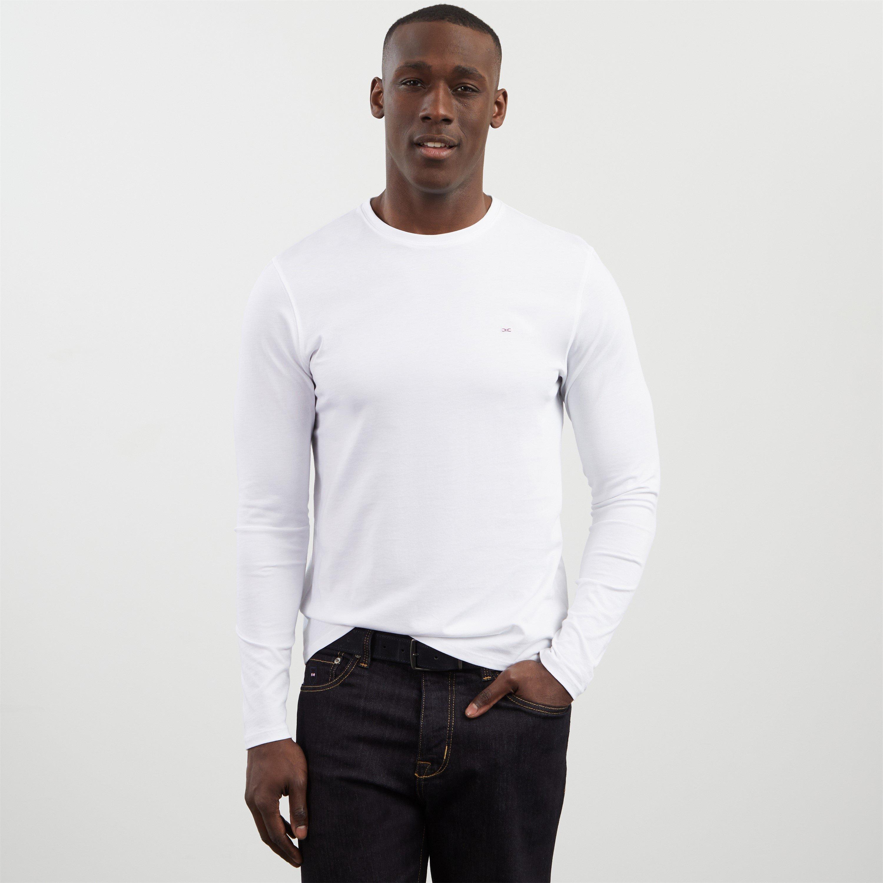 Bc - Eden Park - Long sleeved white cotton t-shirt - 4