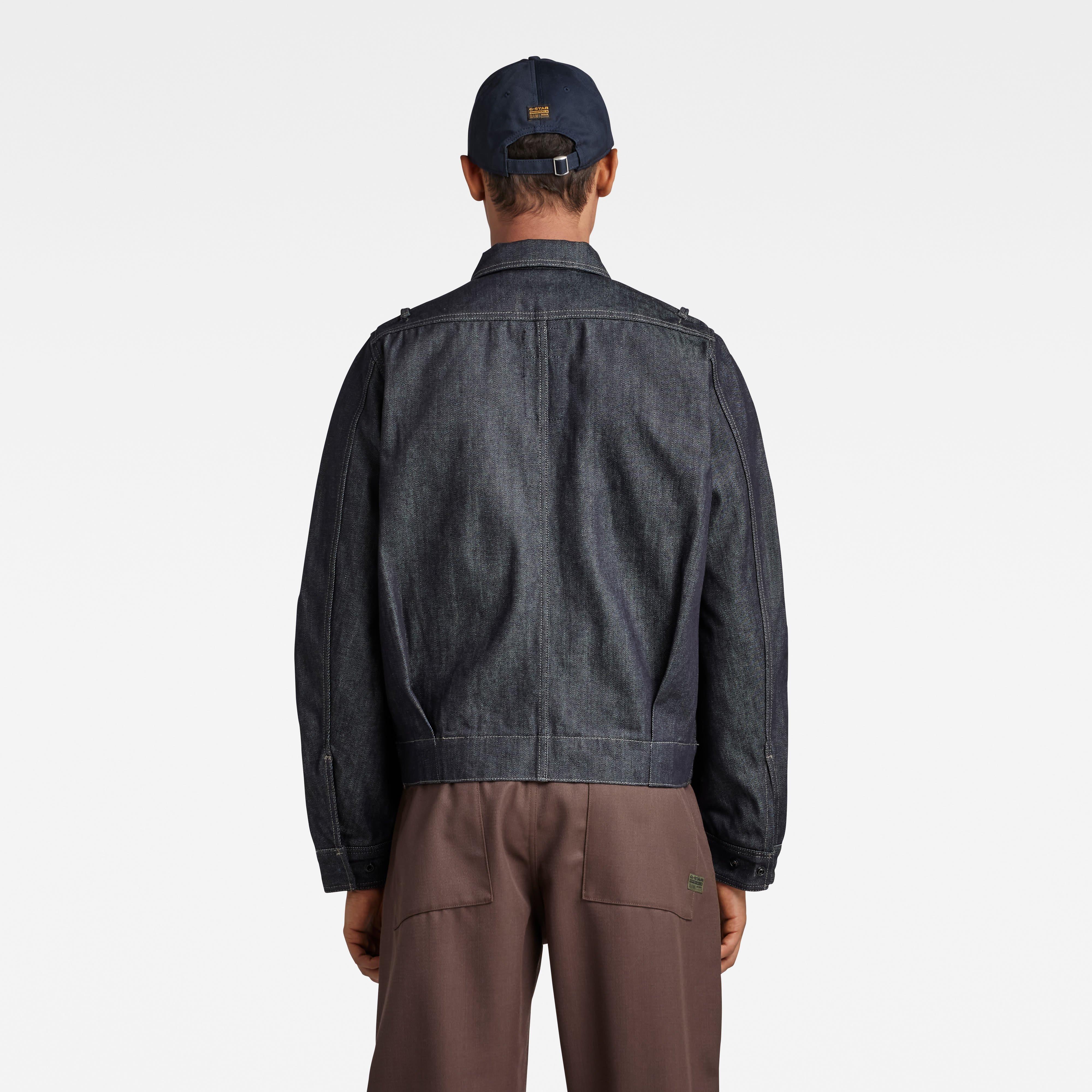 Raw Denim - G Star - Men's Utility Flap Pocket Cotton Long Sleeve Field Jacket - 3