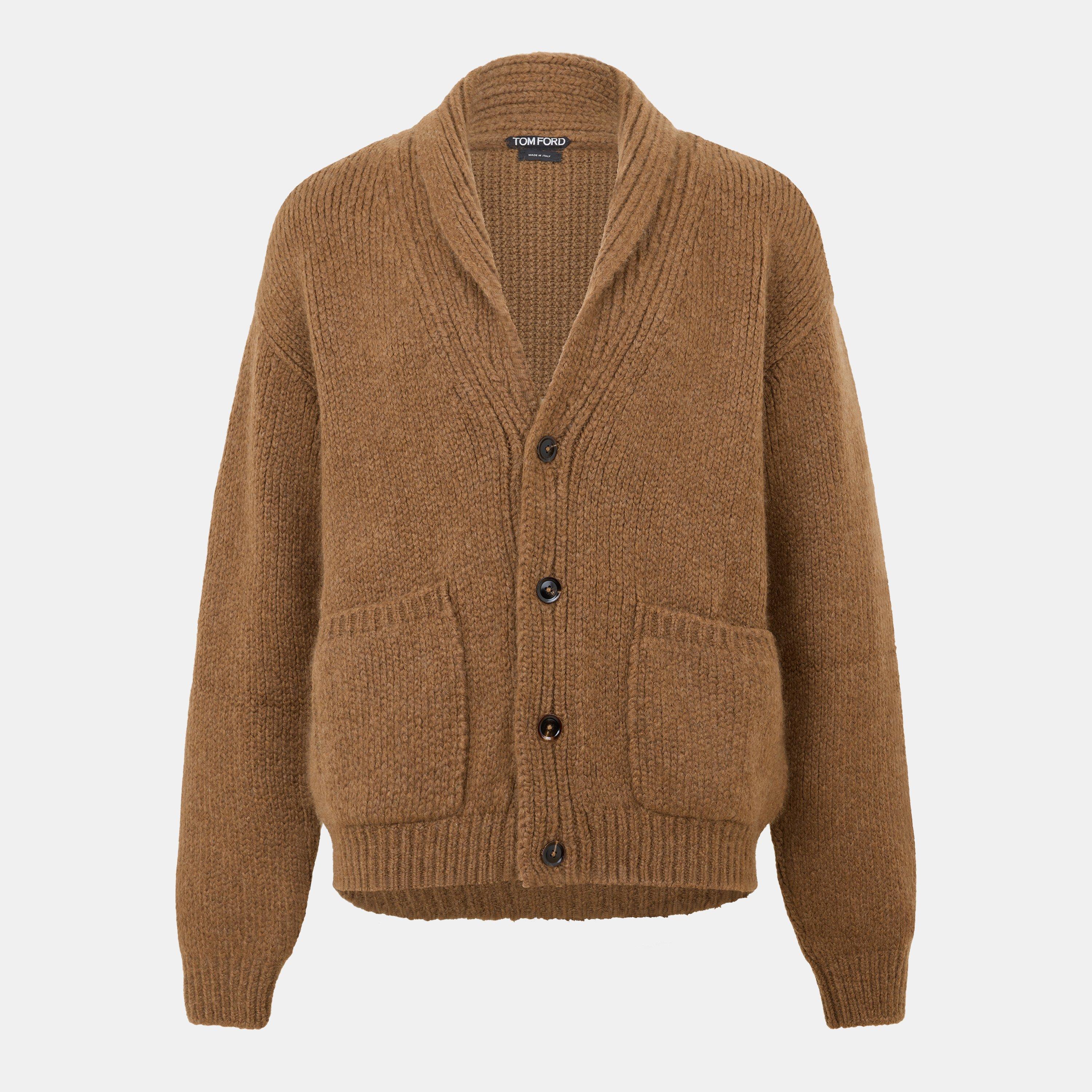 Toffee - Tom Ford - Men's Cashmere Button-Front Cardigan - 1