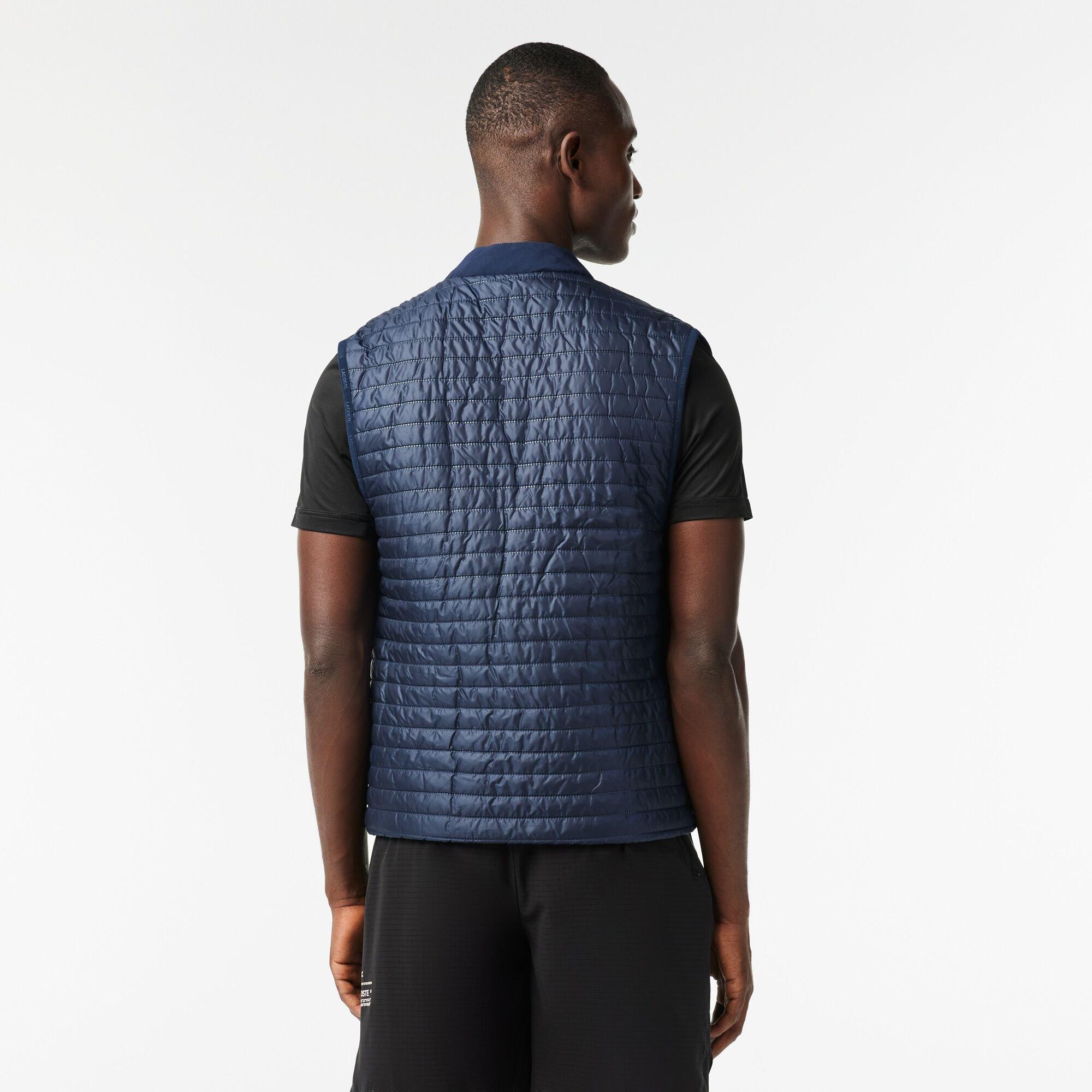 Sequoia/Marineblau - Lacoste - Men's  Padded Sleeveless Gilet - 3