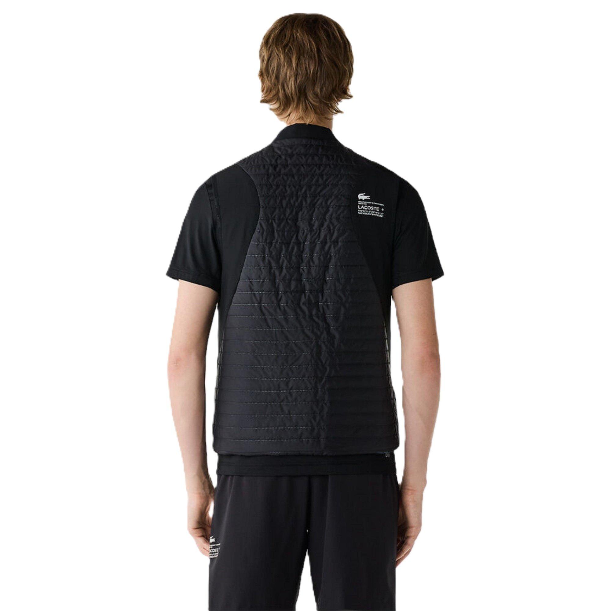 Black/Hydro - Lacoste - Men's  Padded Sleeveless Gilet - 2