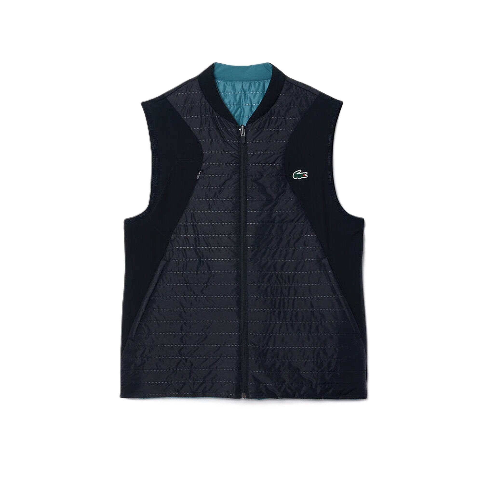 Black/Hydro - Lacoste - Men's  Padded Sleeveless Gilet - 3