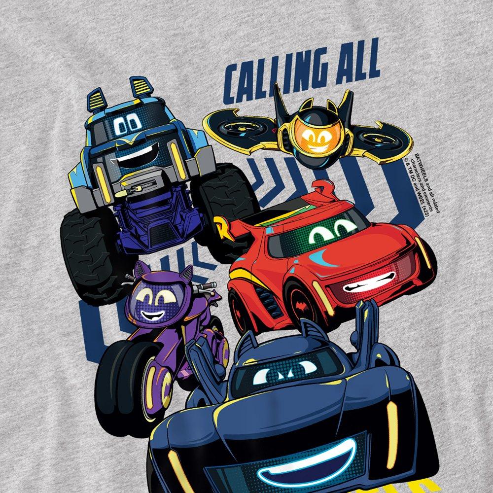 Light Grey - DC Comics - Calling All Batwheels Kids T-Shirt Athletic Heath - 2