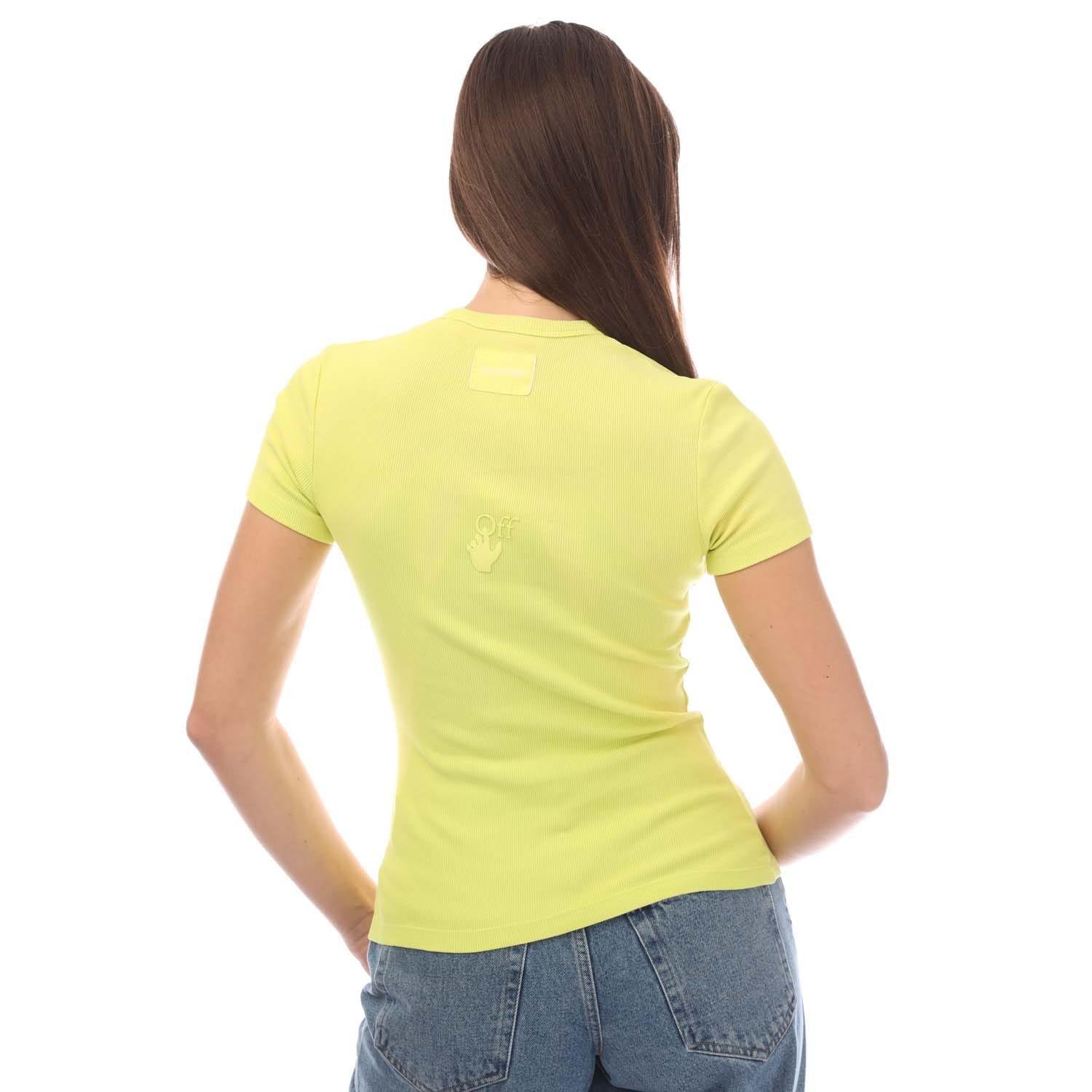 Yellow - Off White - Laundry Rib Fitted T-Shirt - 3