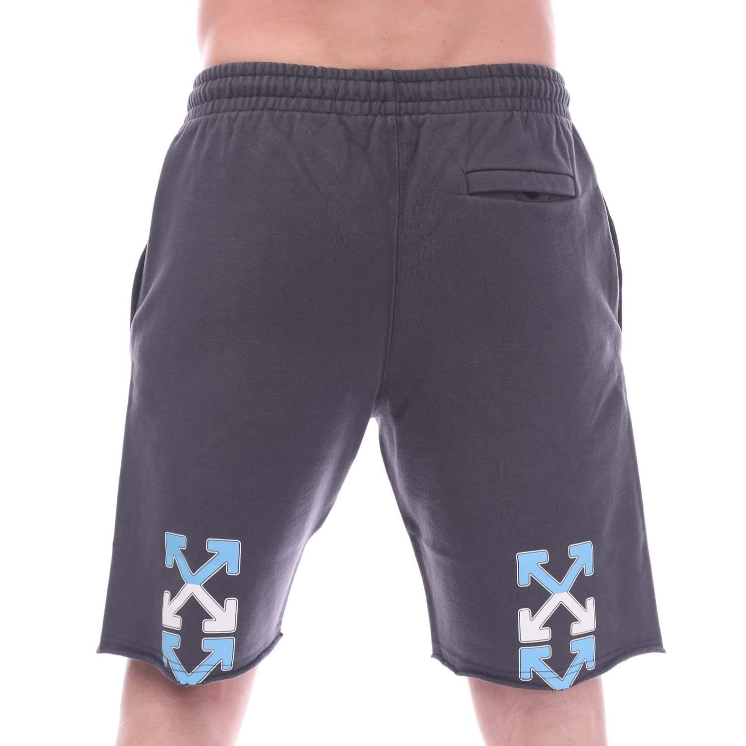 Navy-White - Off White - Between Arrow Sweat Shorts - 2