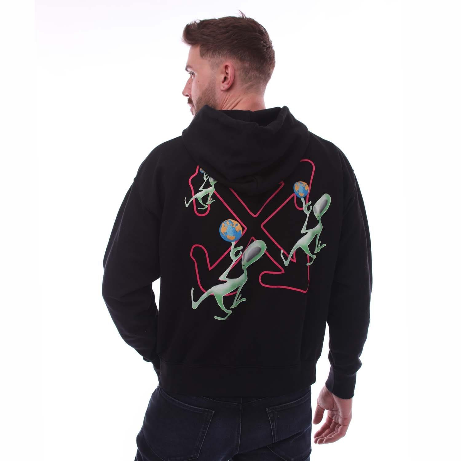 Black Green - Off White - Men's  Alien Arrow Skate Hoodie - 2