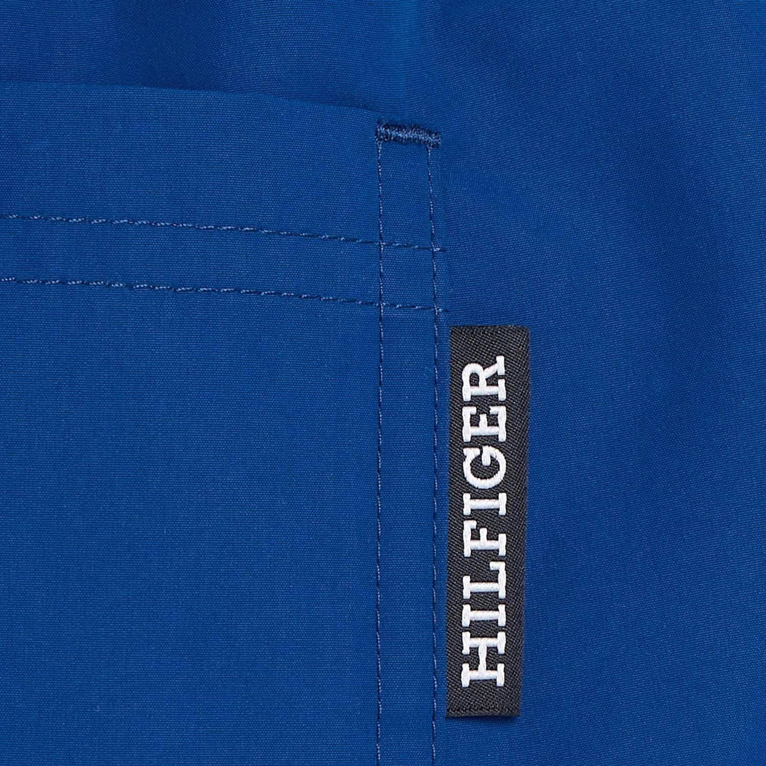 Blue - Tommy Hilfiger - Medium Drawstring Tape Swim Shorts - 5