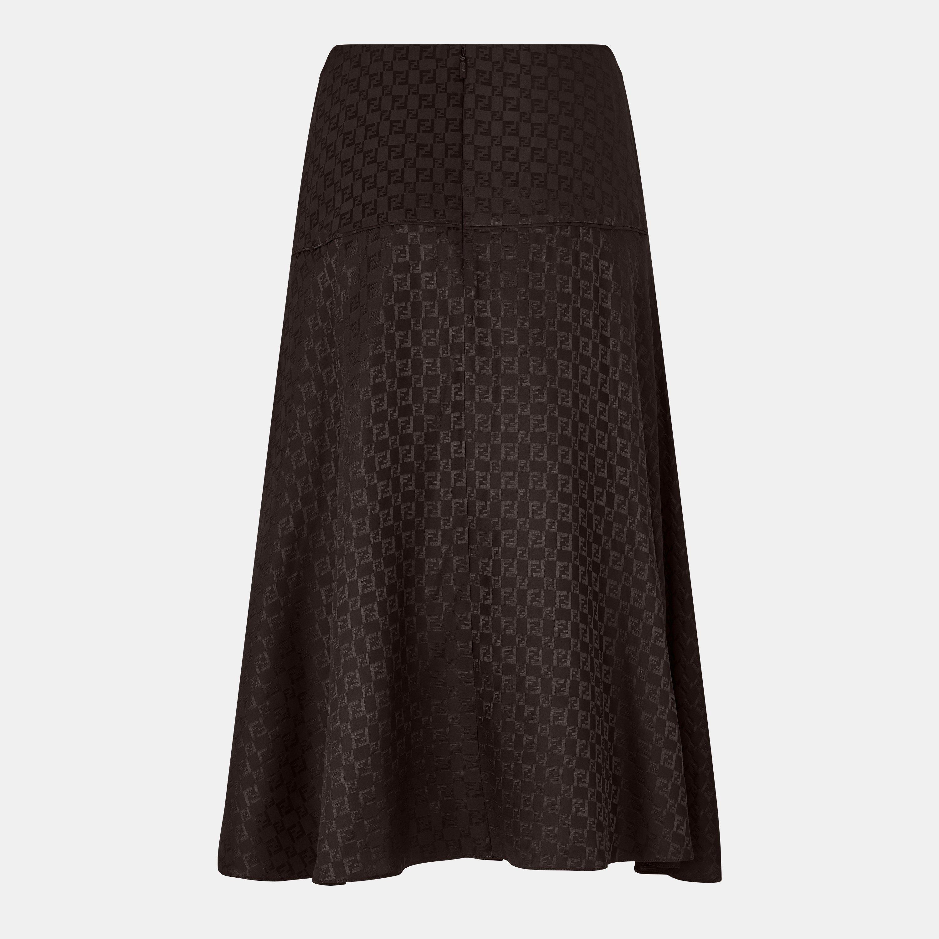 Dark Brown - Fendi - Women's Midi Skirt - 2