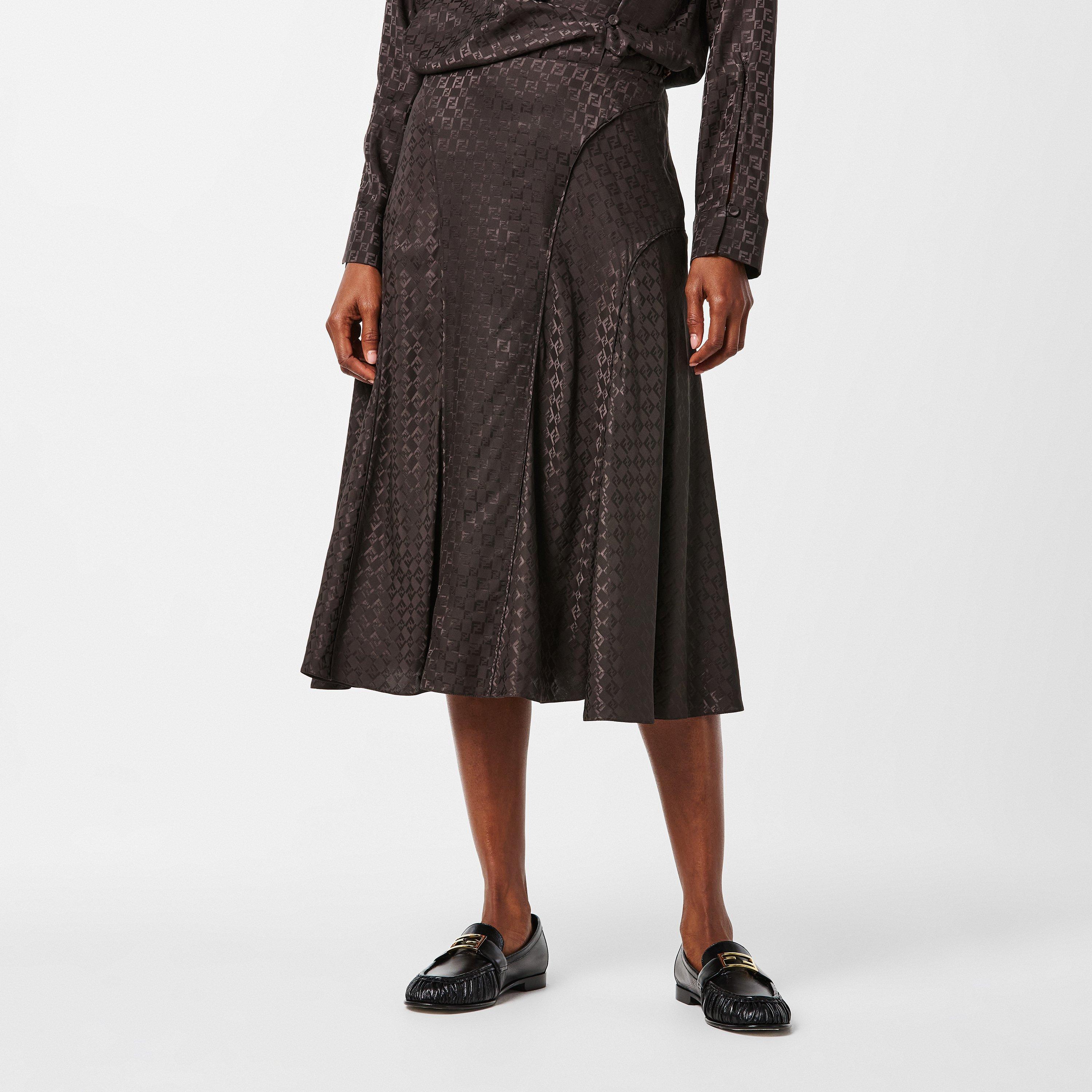 Dark Brown - Fendi - Women's Midi Skirt - 3